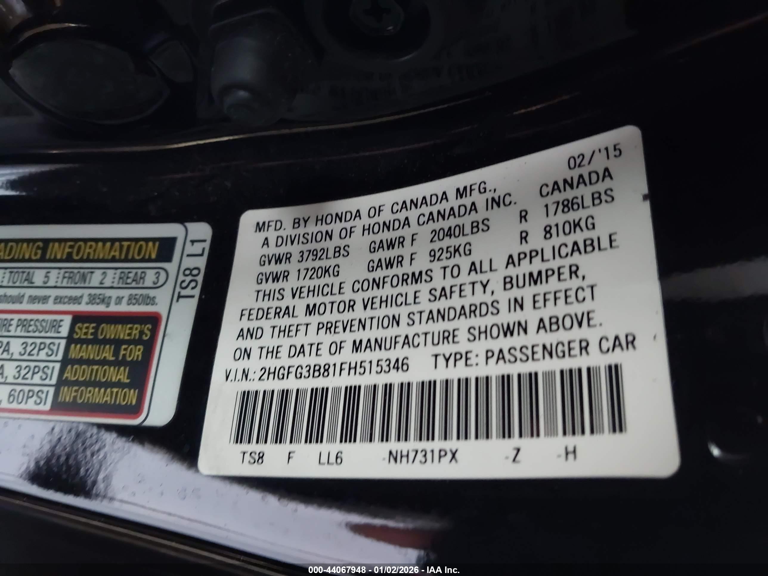 HONDA CIVIC image 9