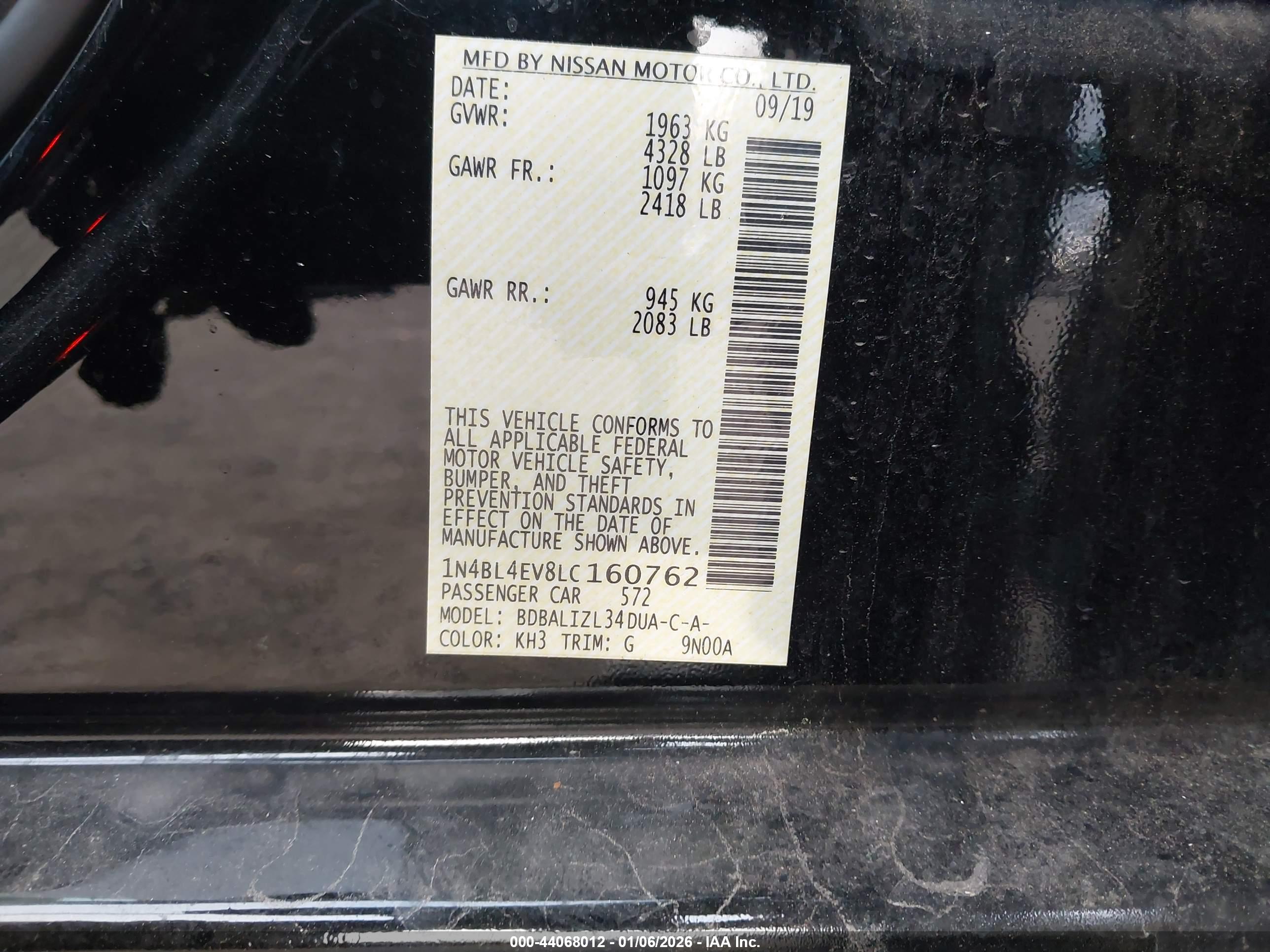NISSAN ALTIMA image 9