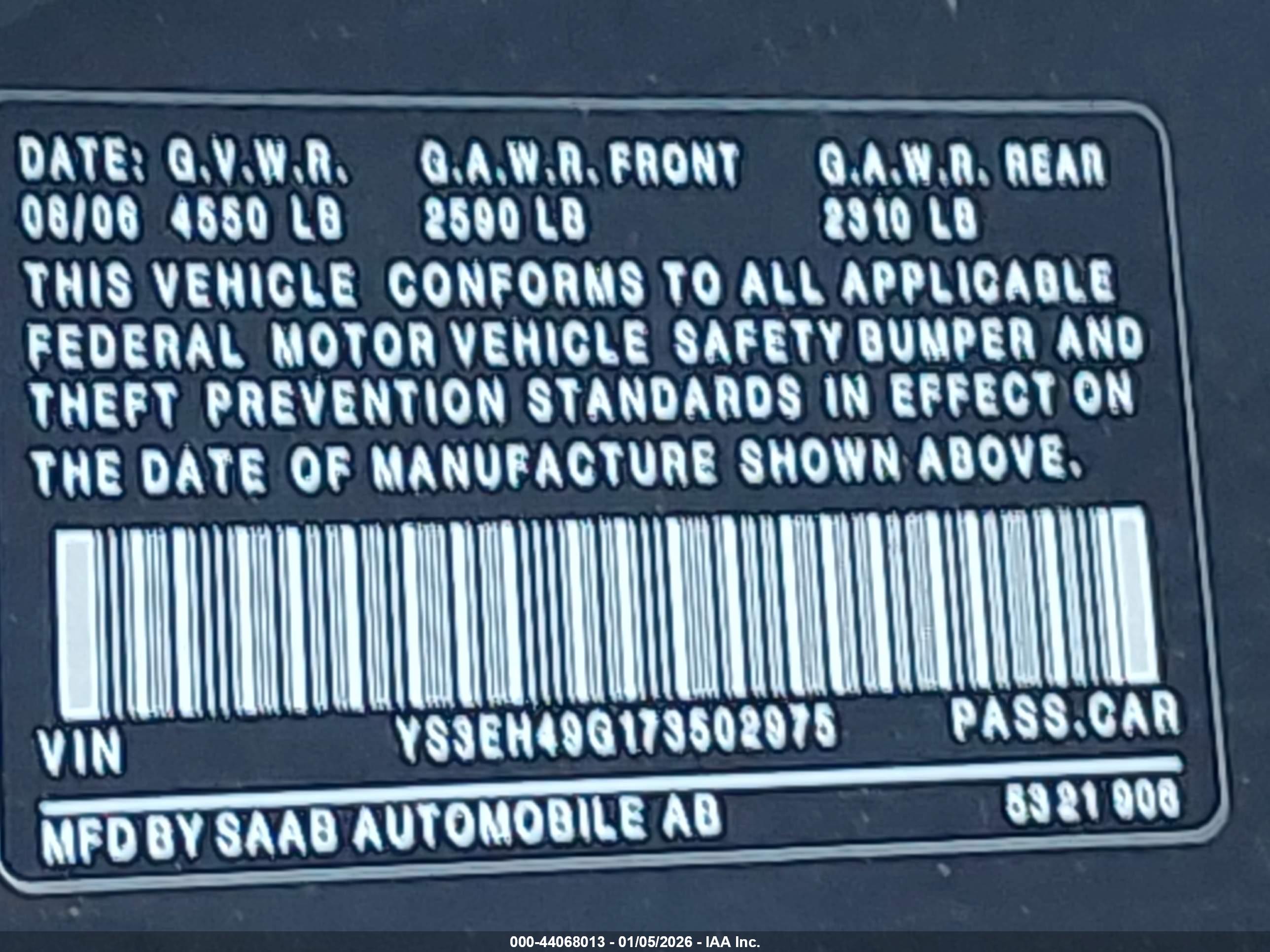 SAAB 9-5 image 9