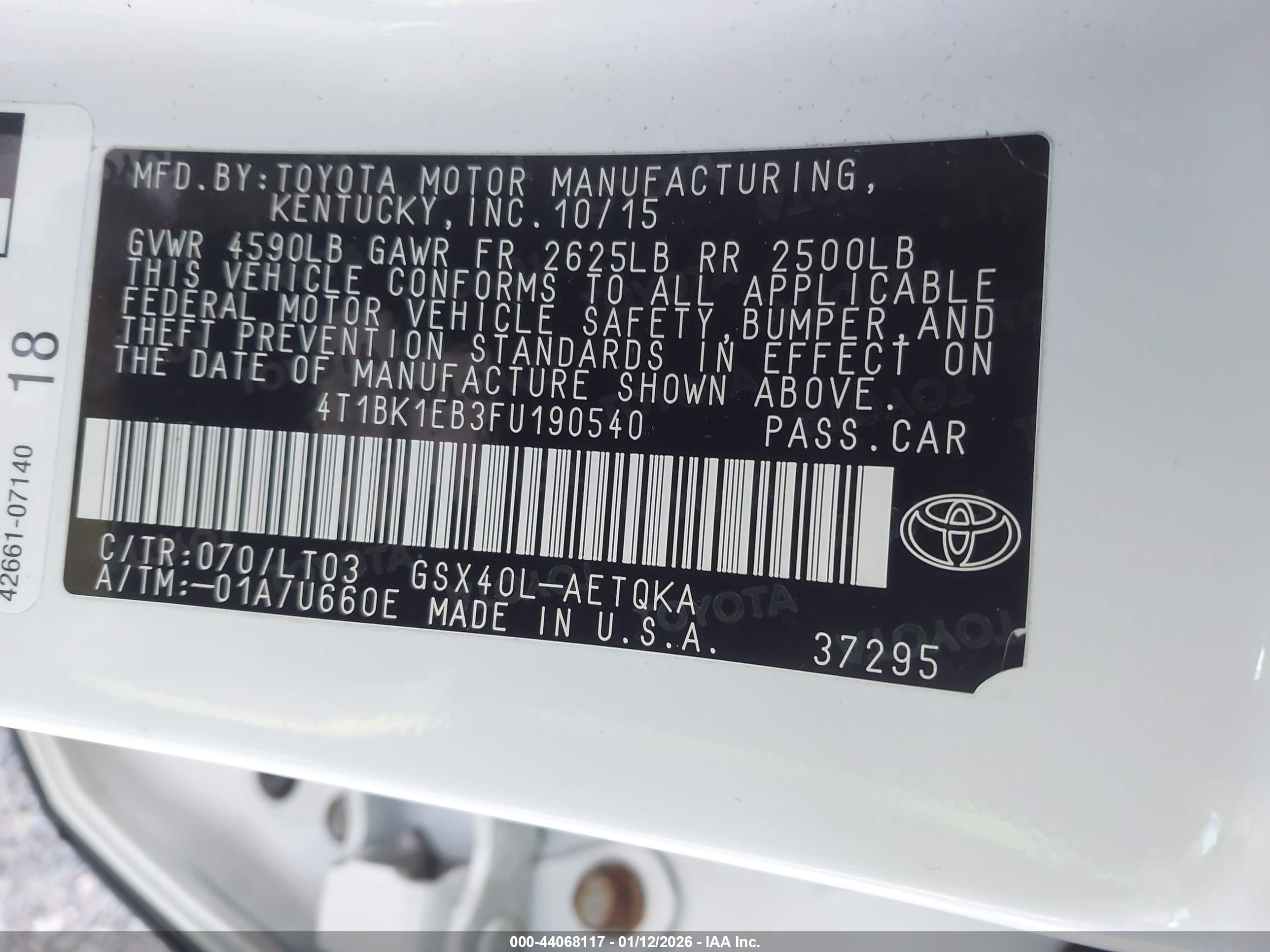 TOYOTA AVALON image 9