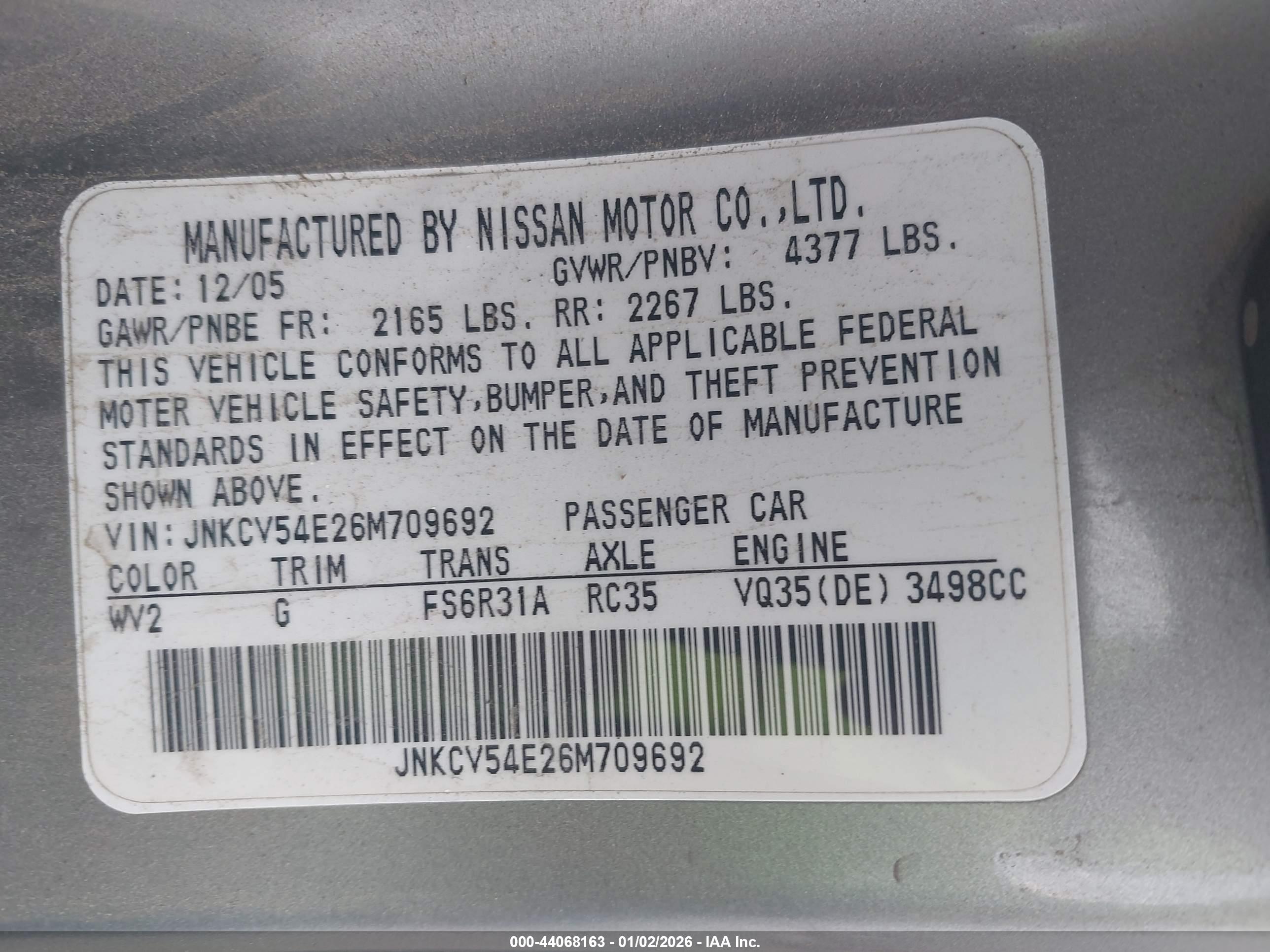 INFINITI G35 image 9