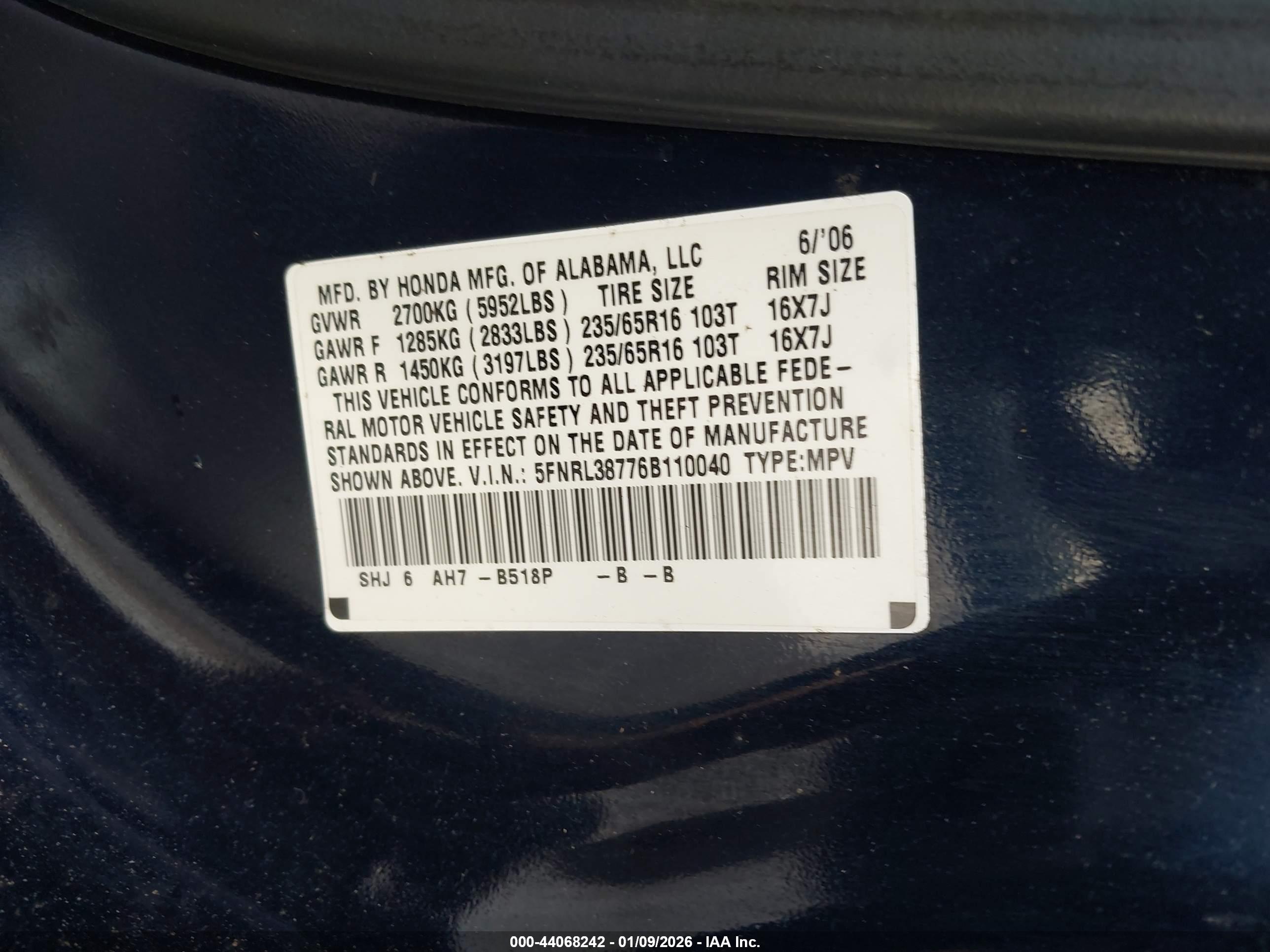 HONDA ODYSSEY image 9