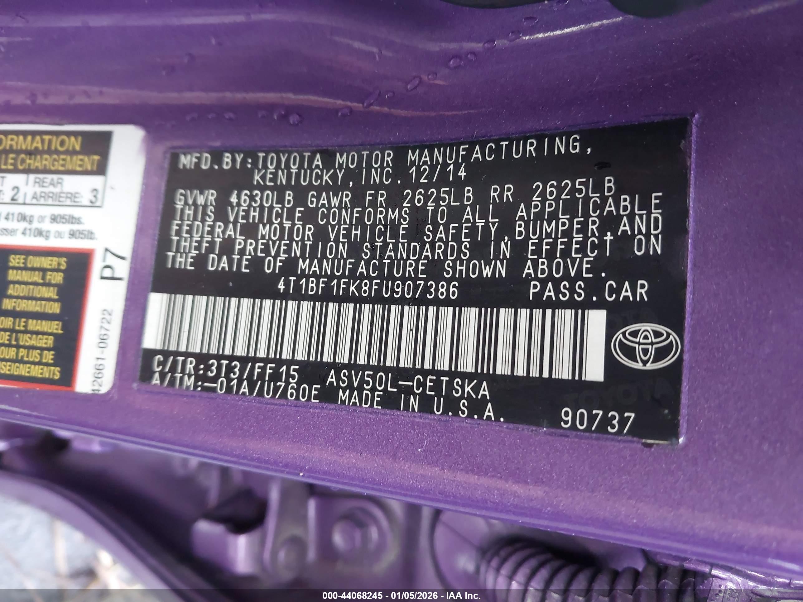 TOYOTA CAMRY image 9
