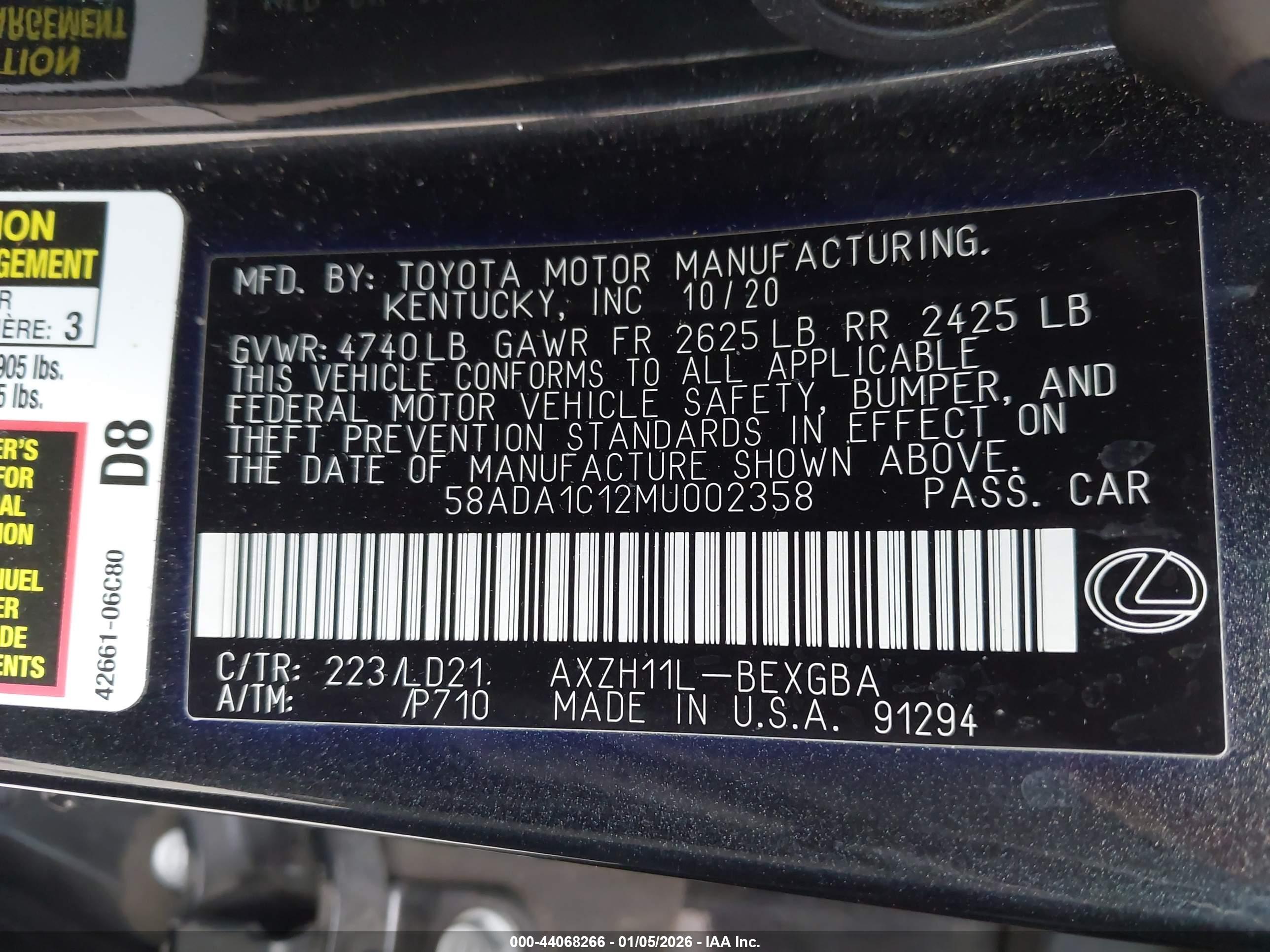 LEXUS ES image 9
