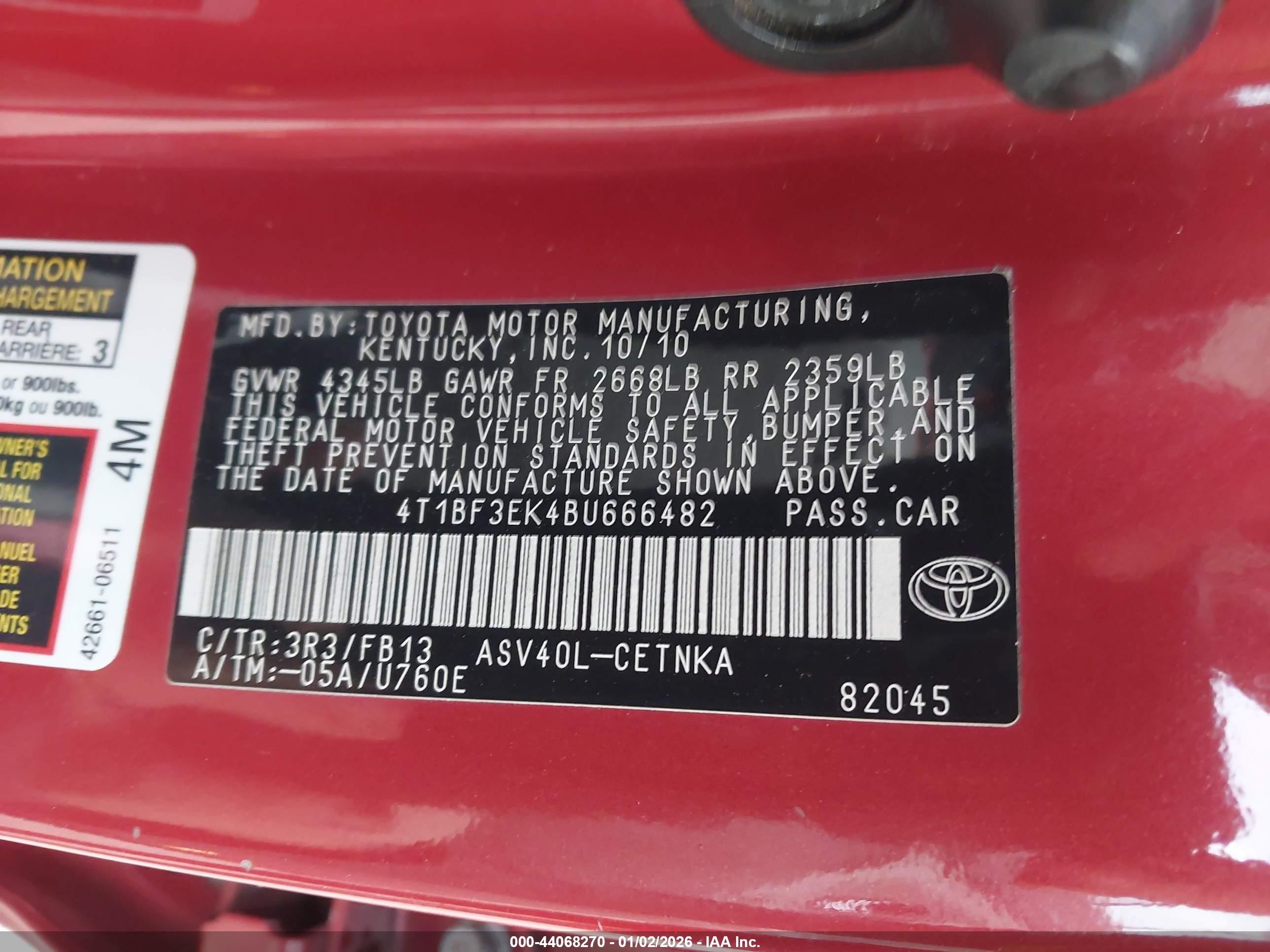 TOYOTA CAMRY image 9