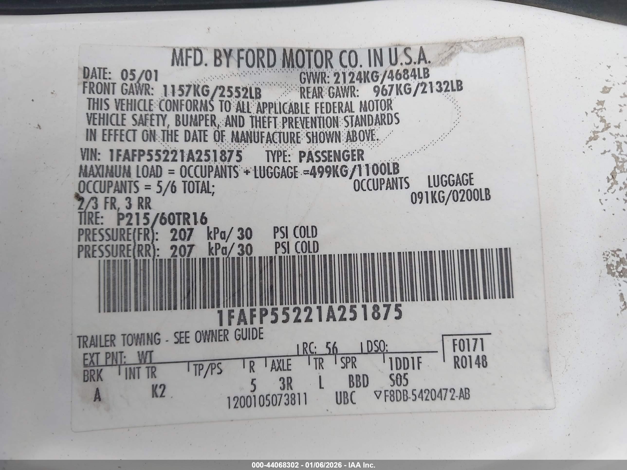 FORD TAURUS image 9