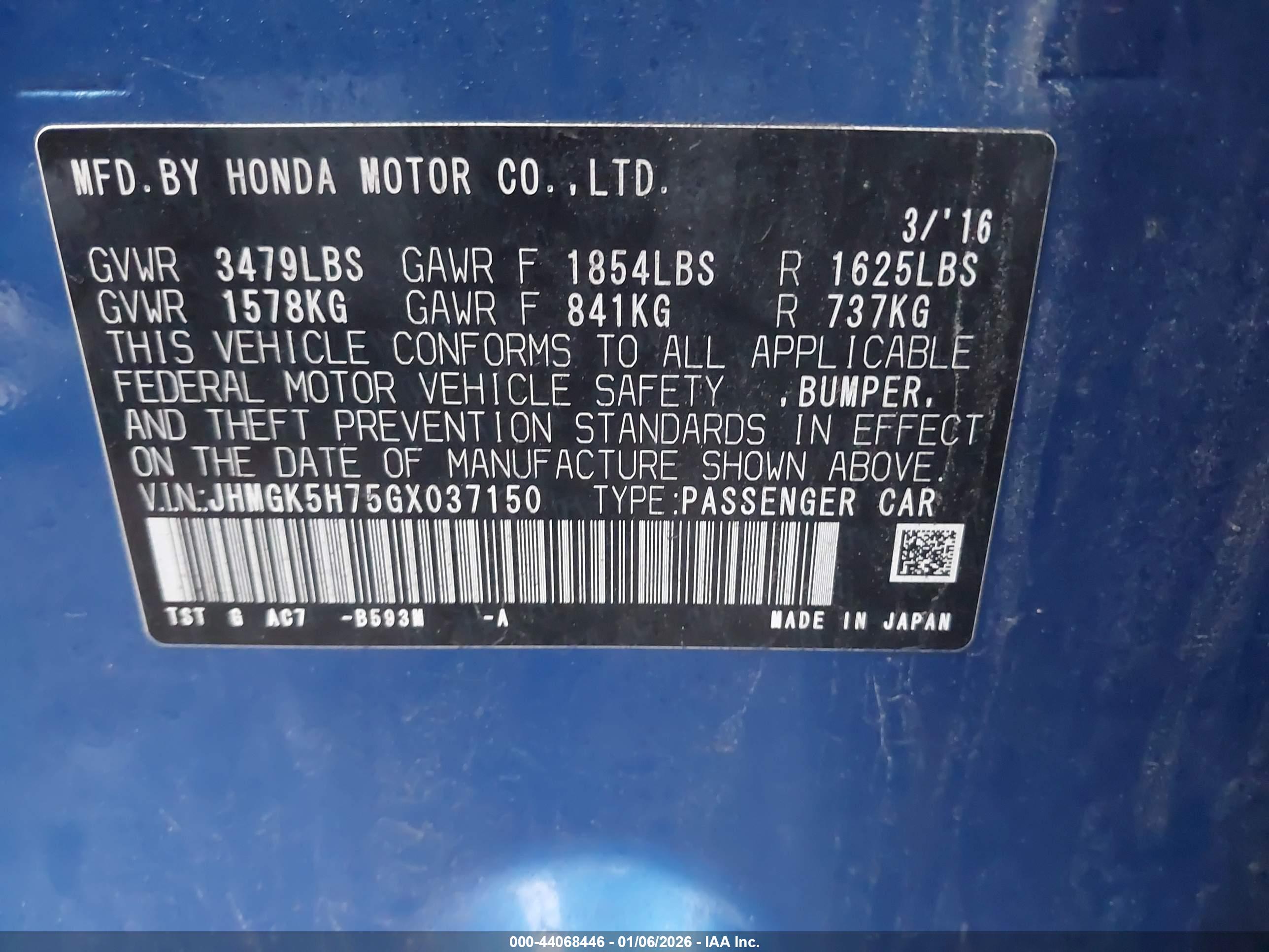 HONDA FIT image 9