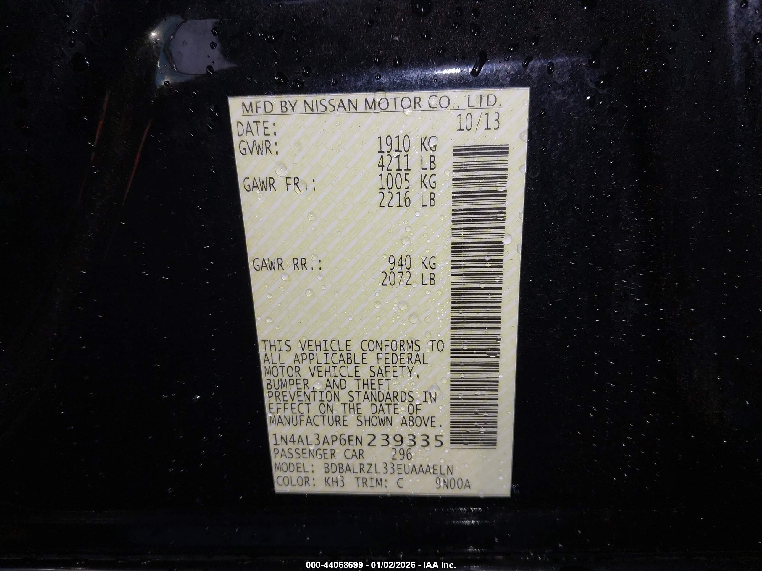 NISSAN ALTIMA image 9