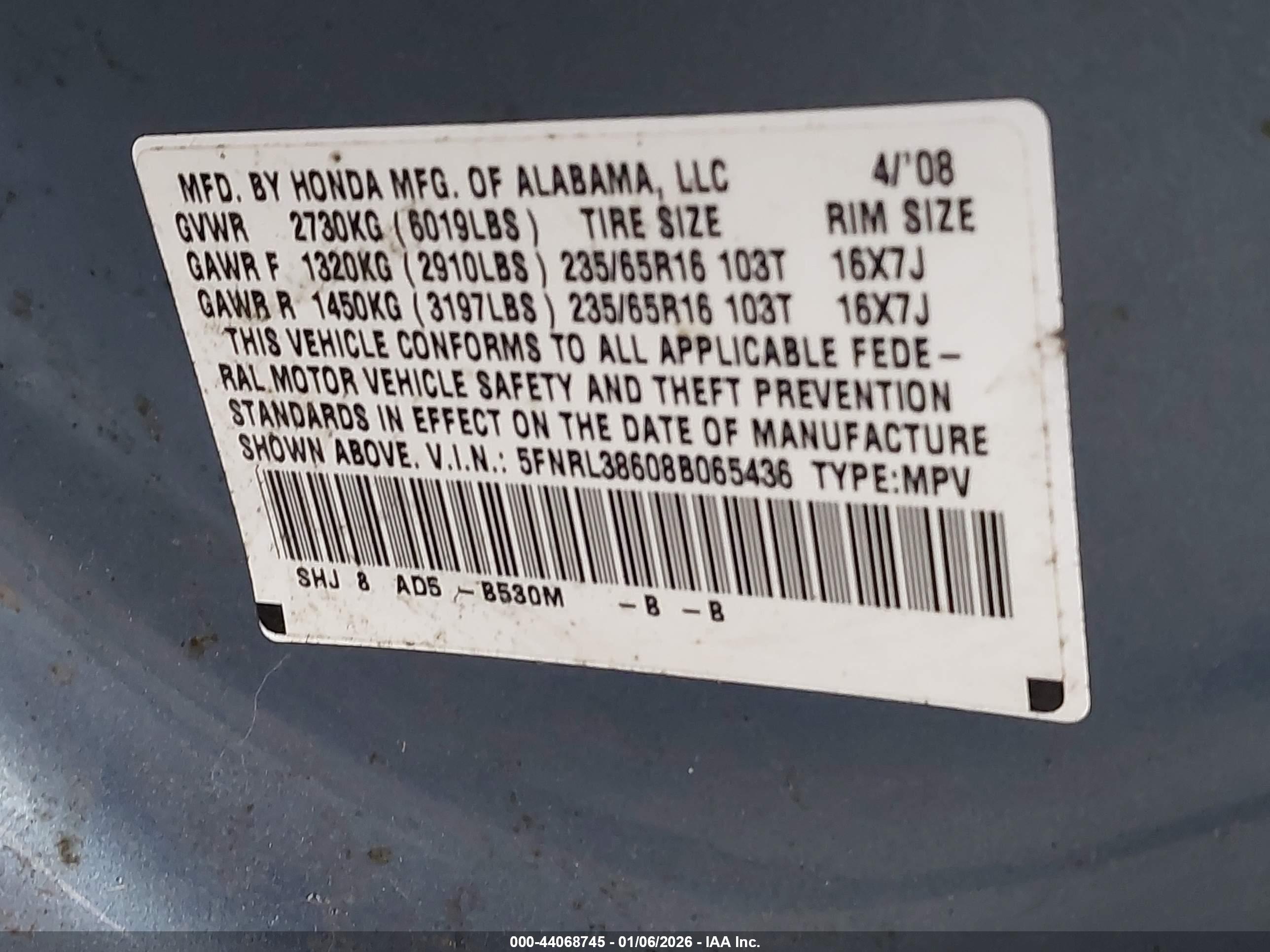 HONDA ODYSSEY image 9