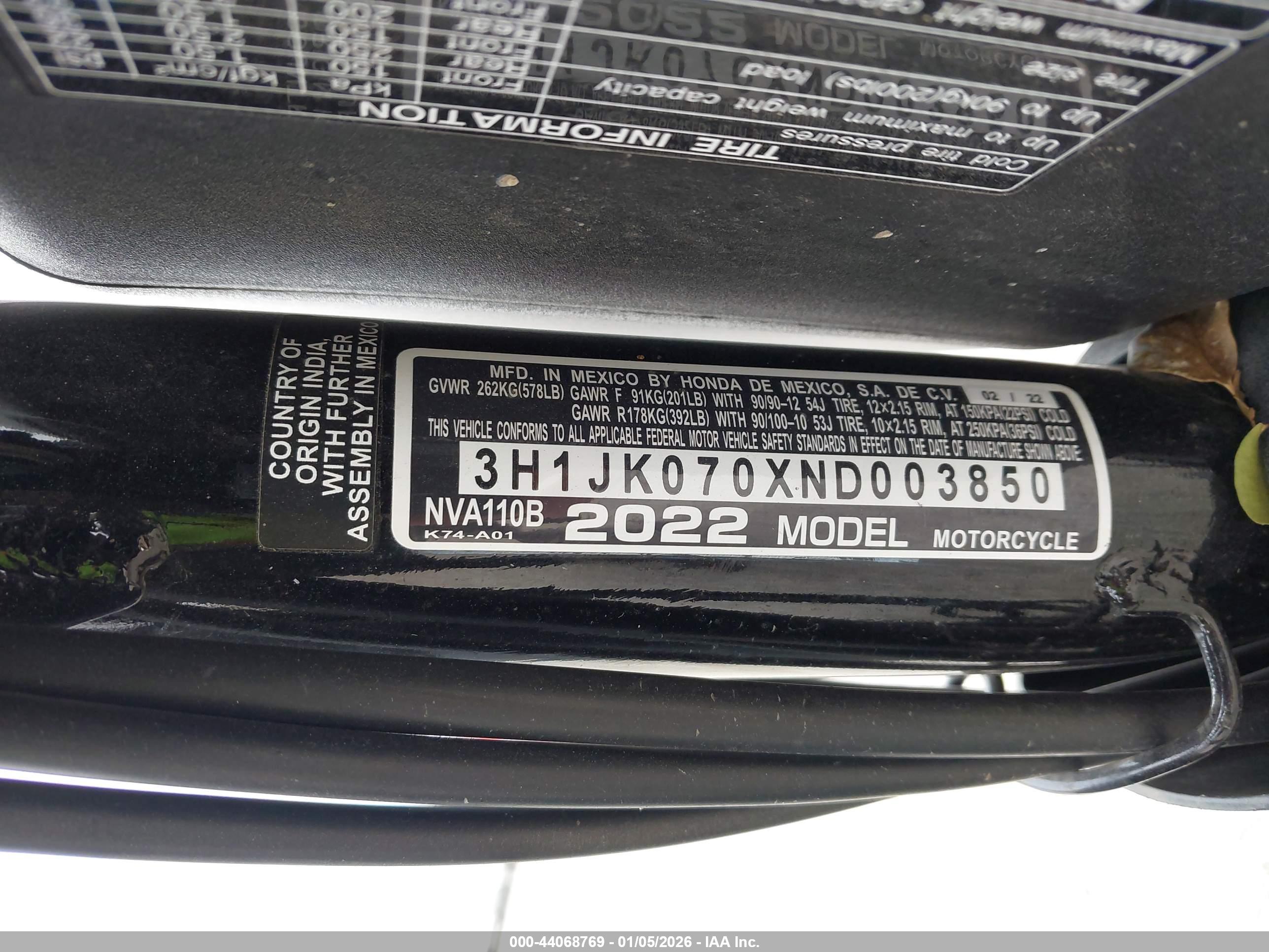 HONDA NVA110 image 10