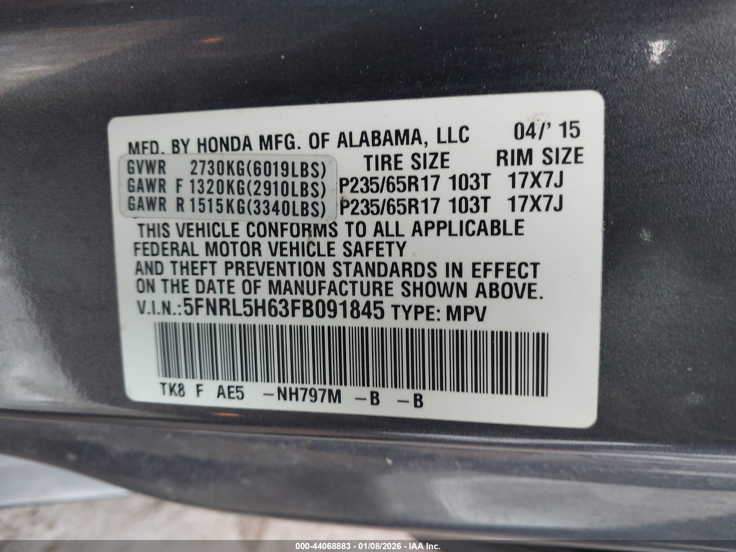 HONDA ODYSSEY image 9