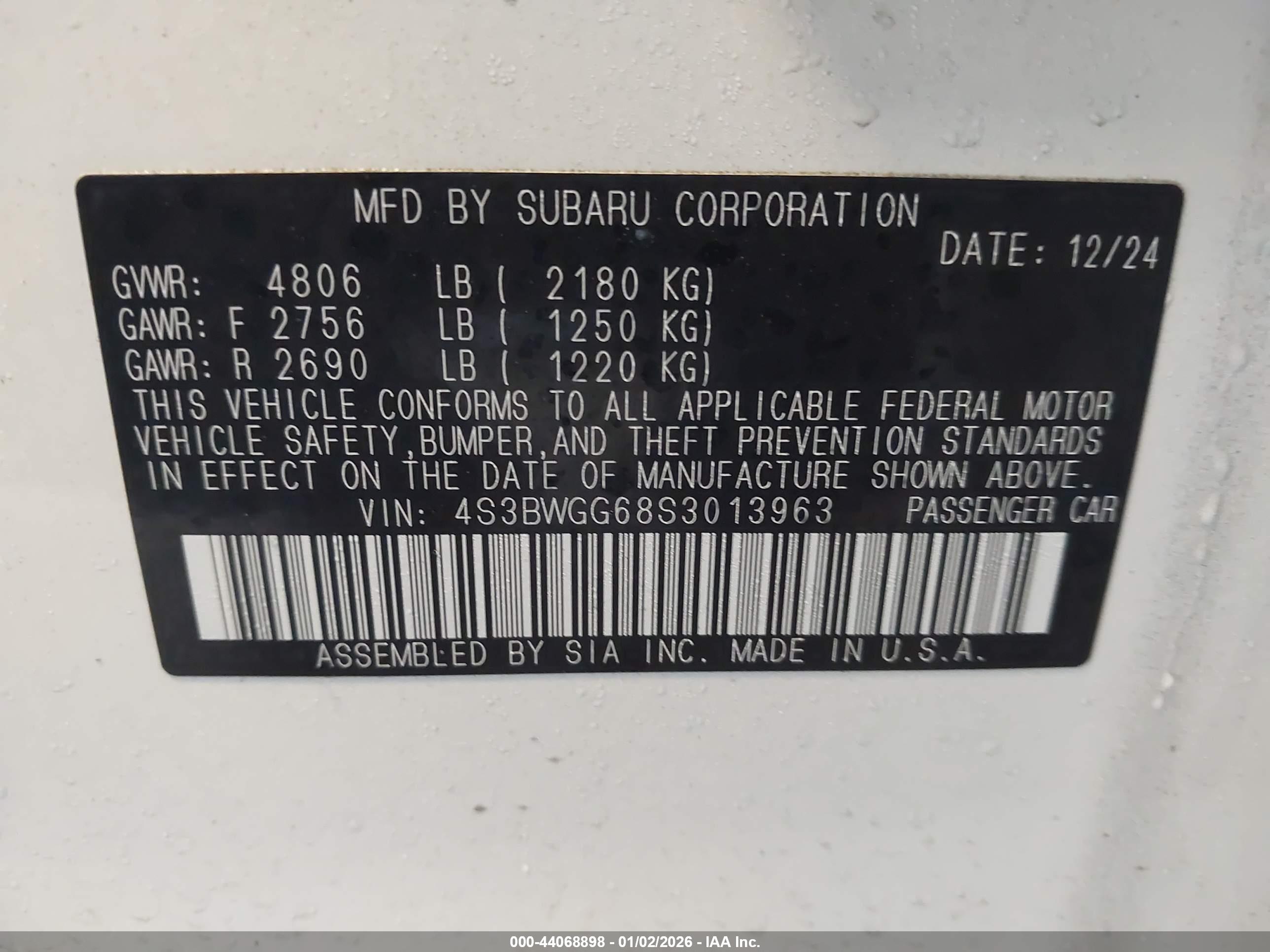 SUBARU LEGACY image 9