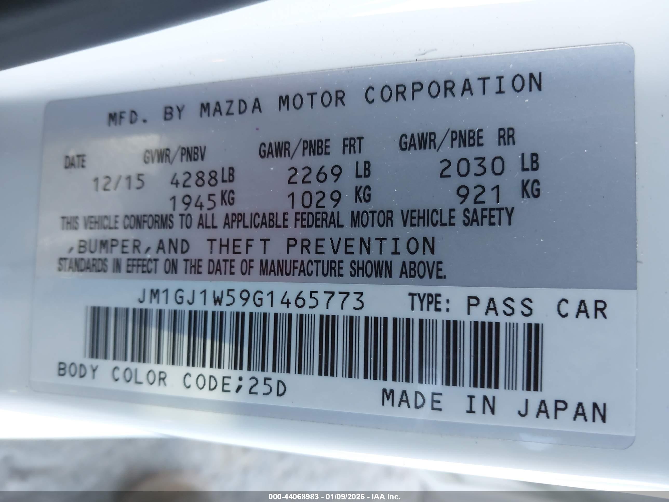 MAZDA MAZDA6 image 9