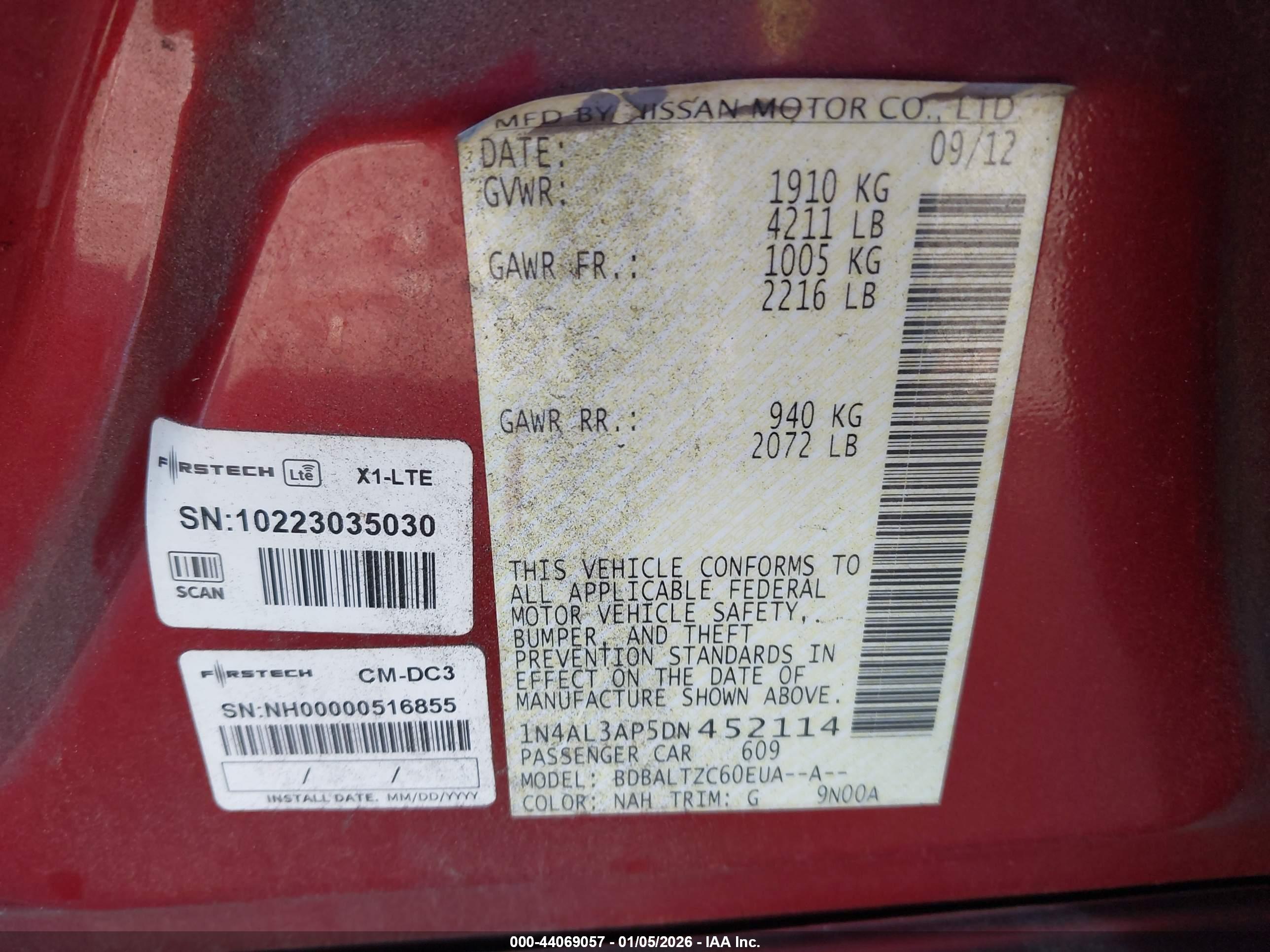 NISSAN ALTIMA image 9