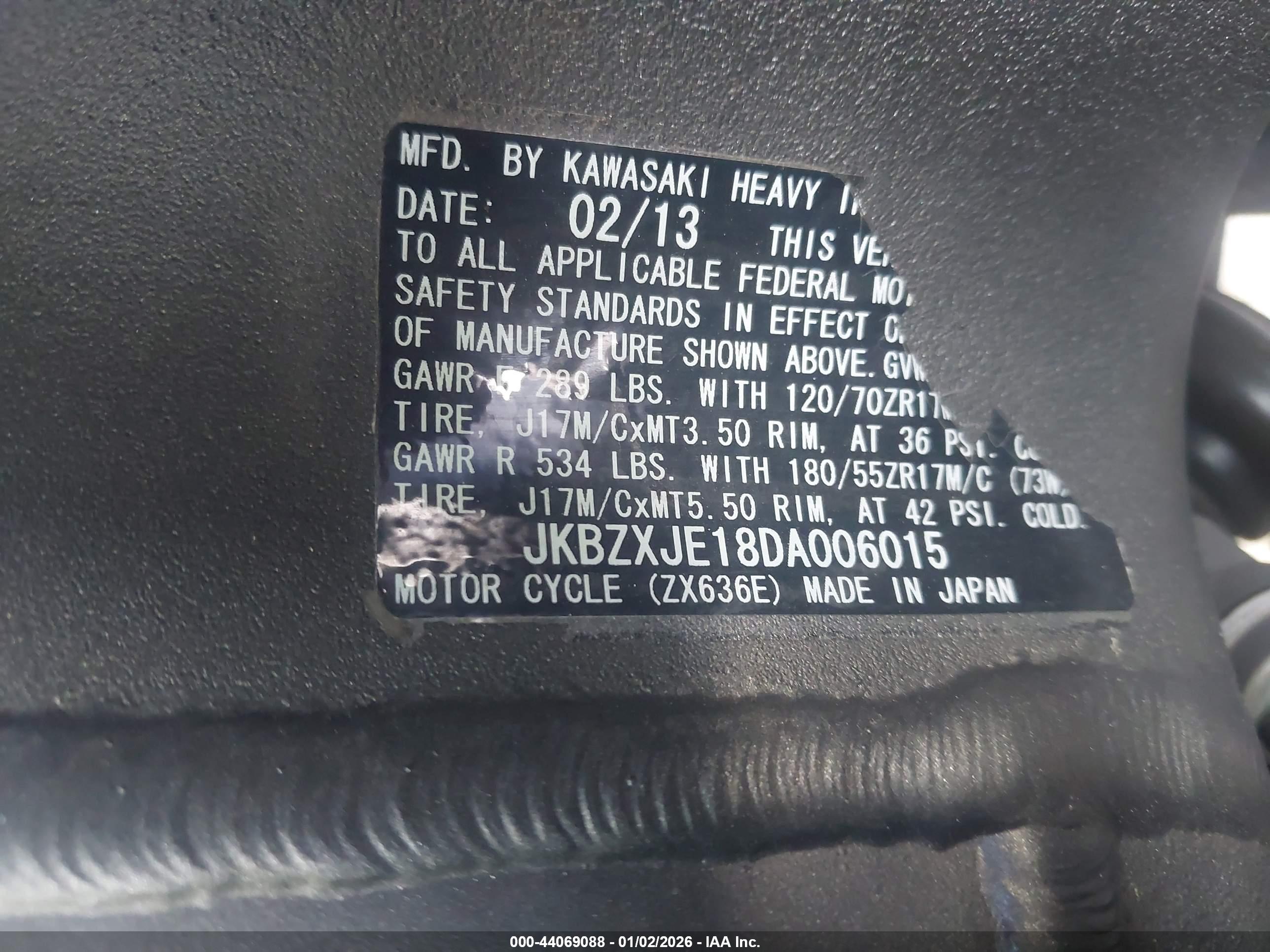 KAWASAKI ZX636 image 10