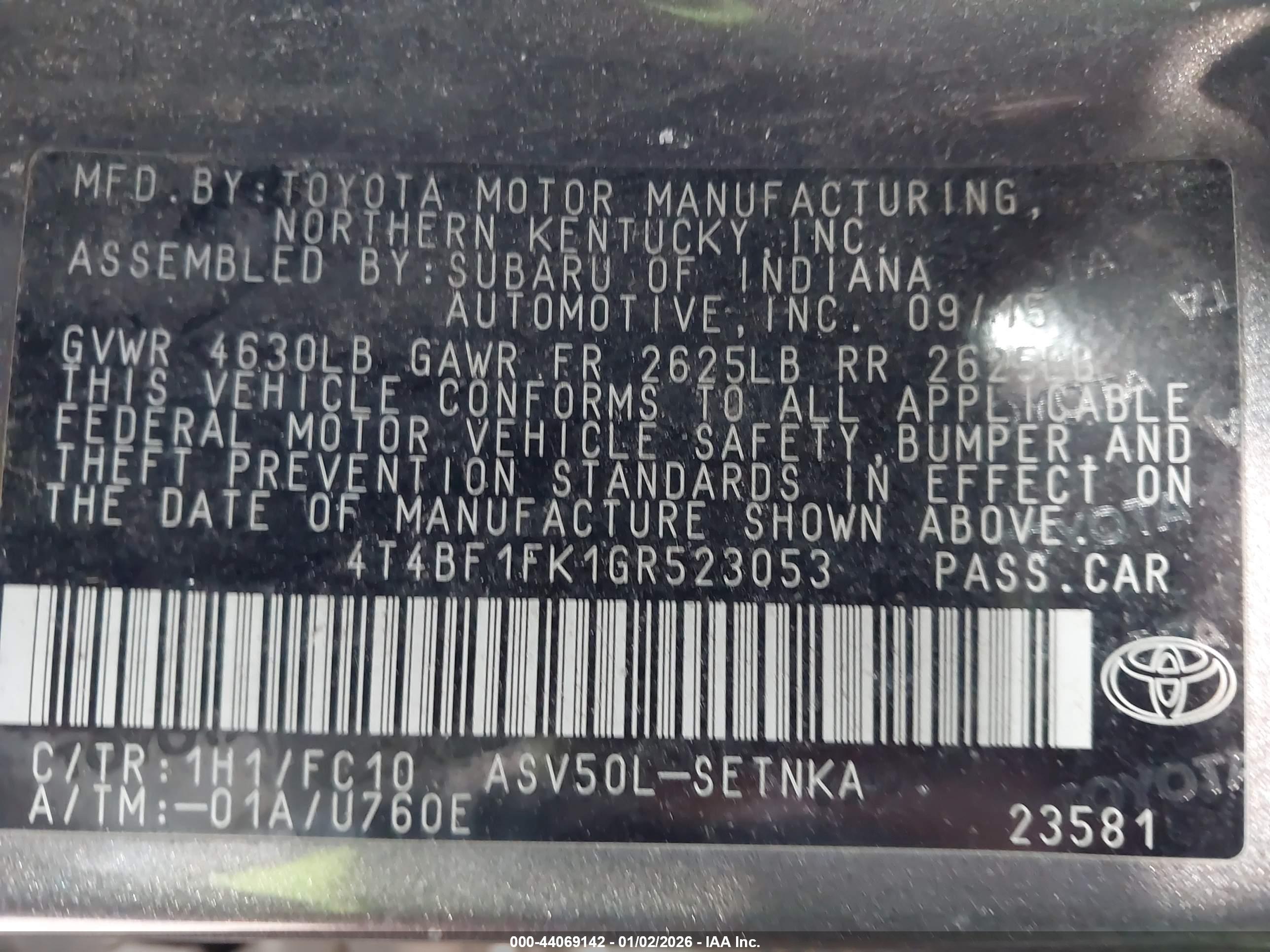 TOYOTA CAMRY image 9