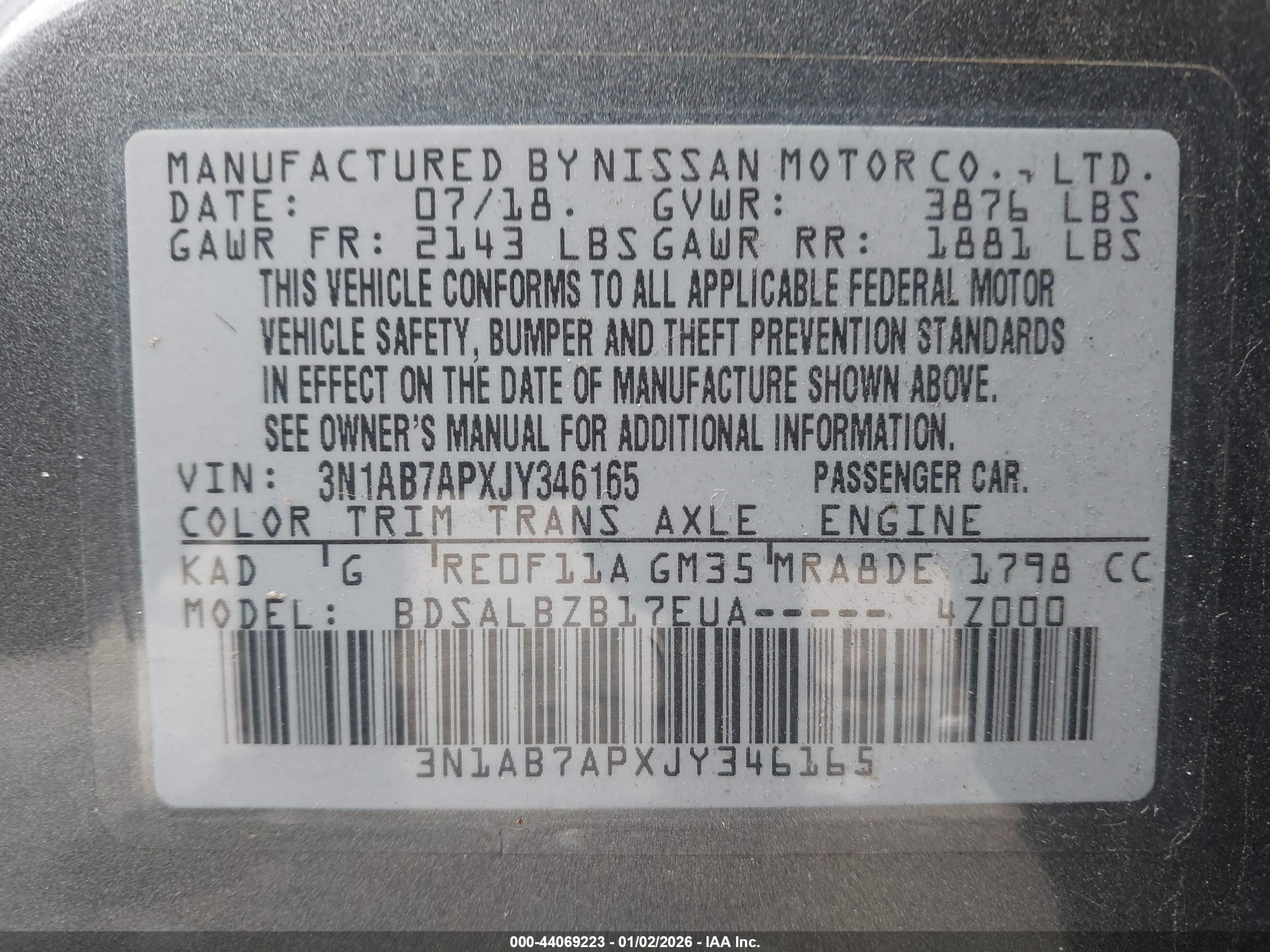 NISSAN SENTRA image 9