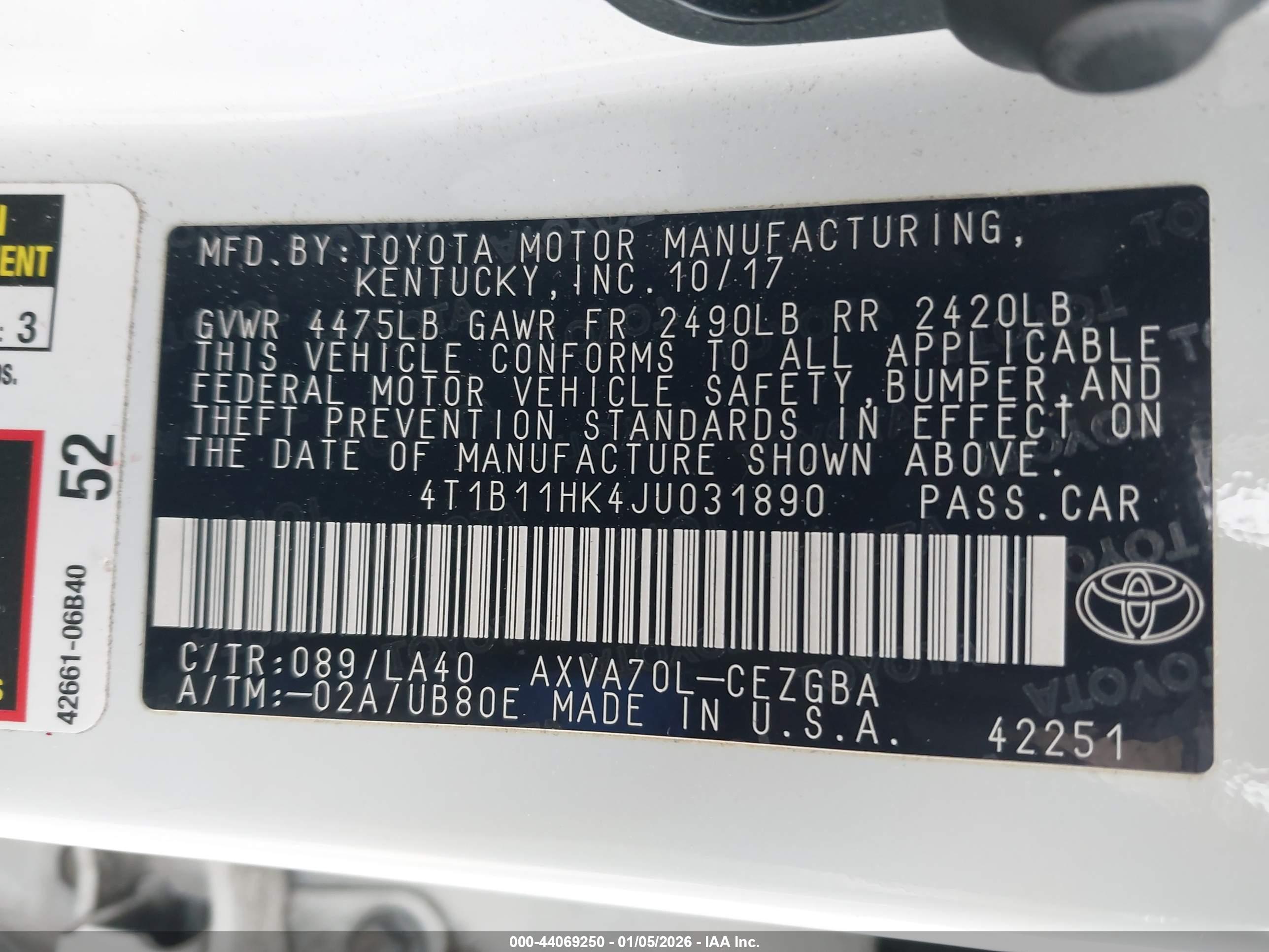 TOYOTA CAMRY image 9