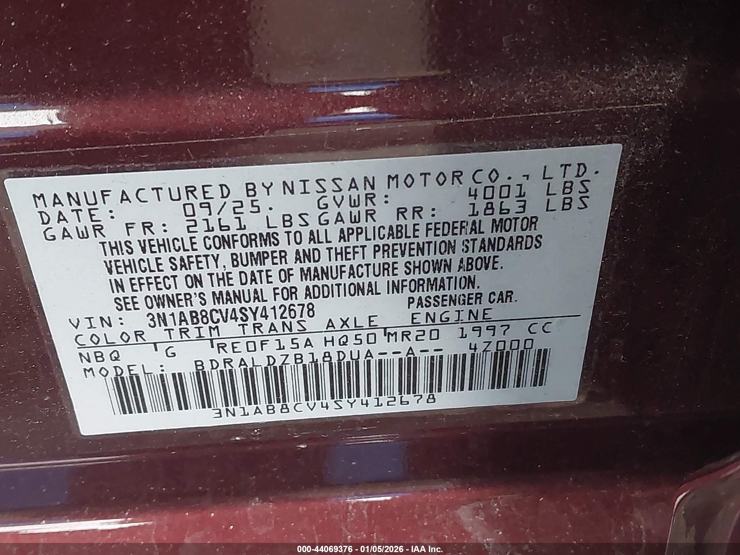 NISSAN SENTRA image 9