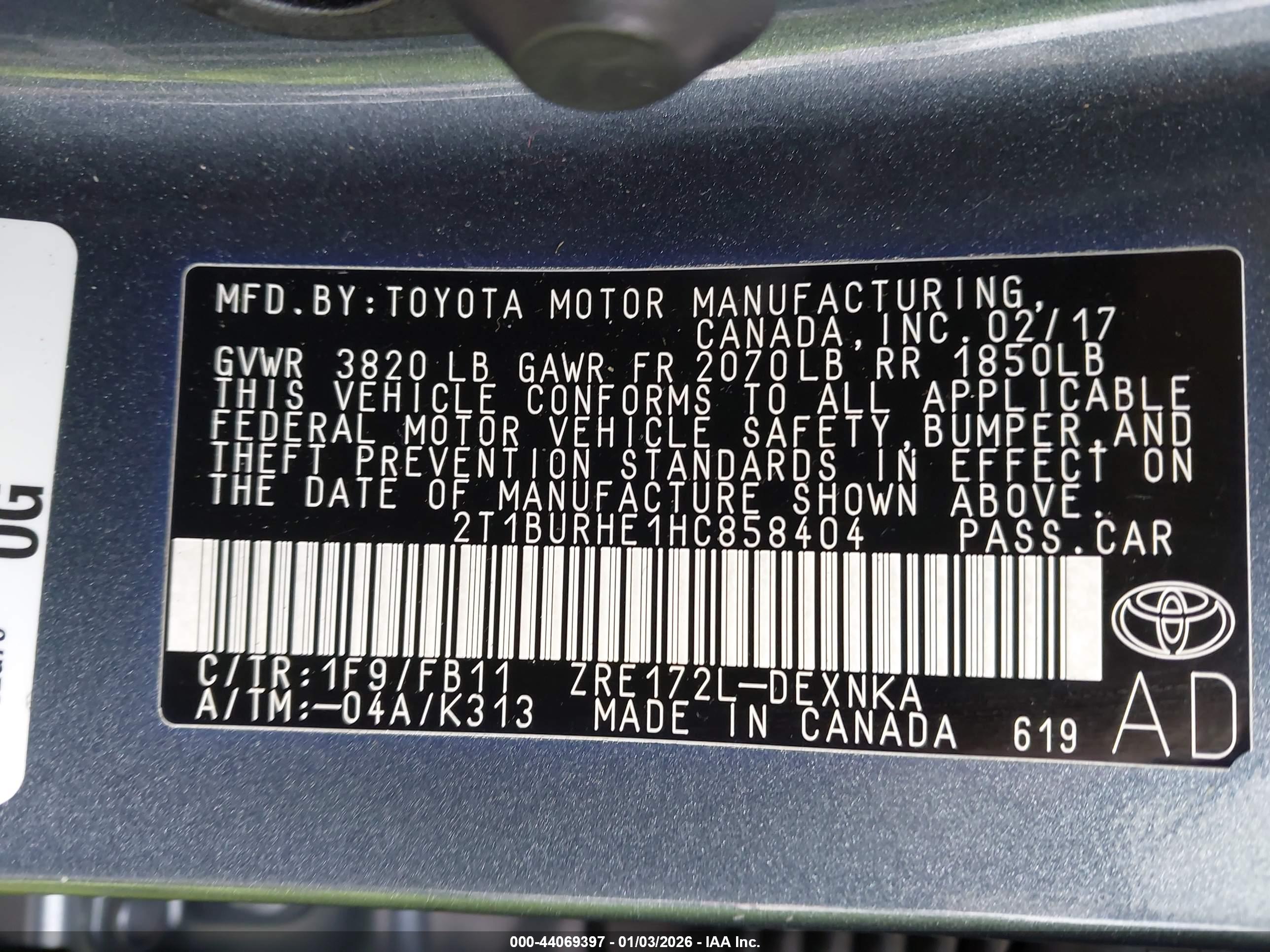 TOYOTA COROLLA image 9