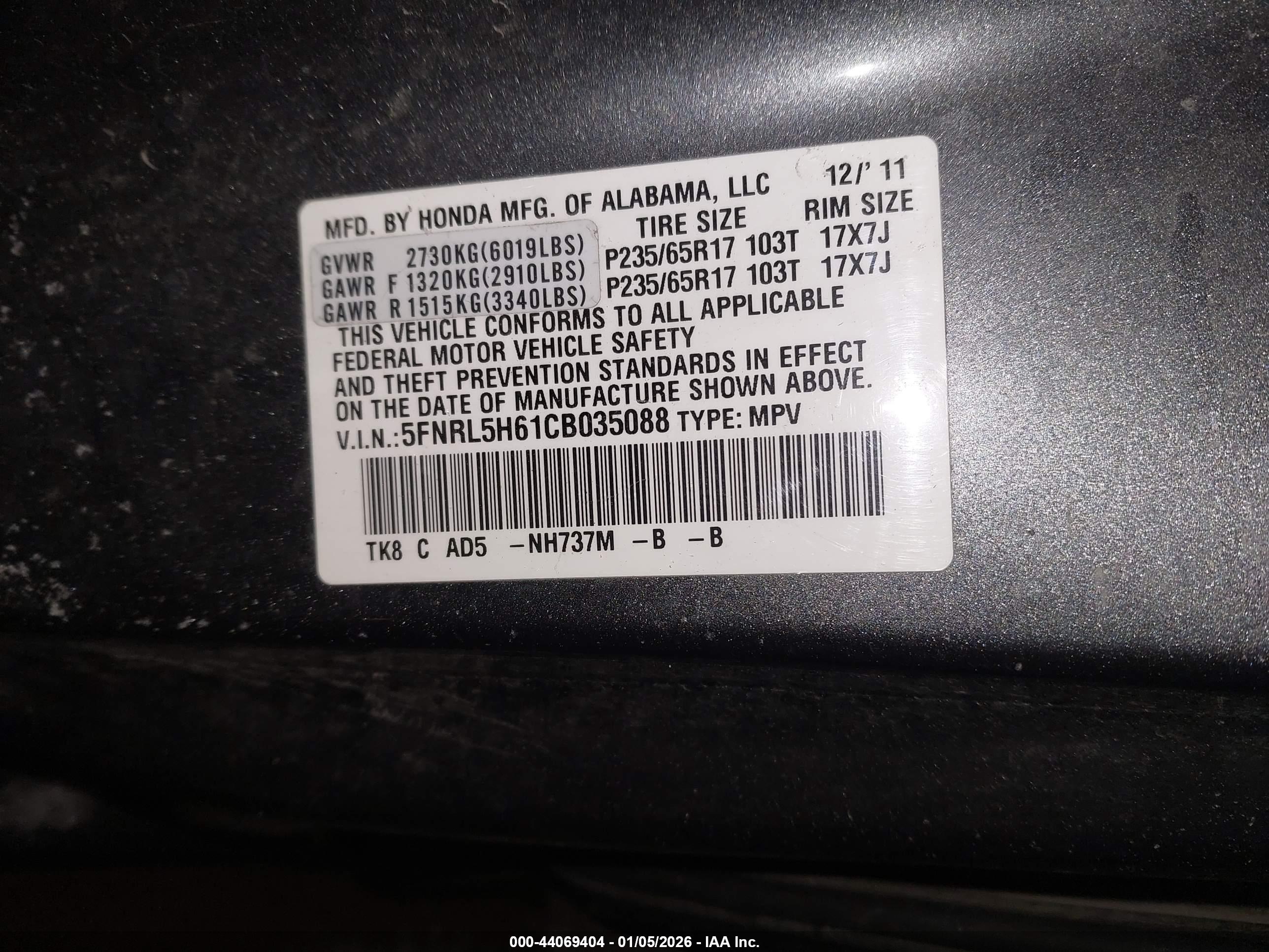HONDA ODYSSEY image 9