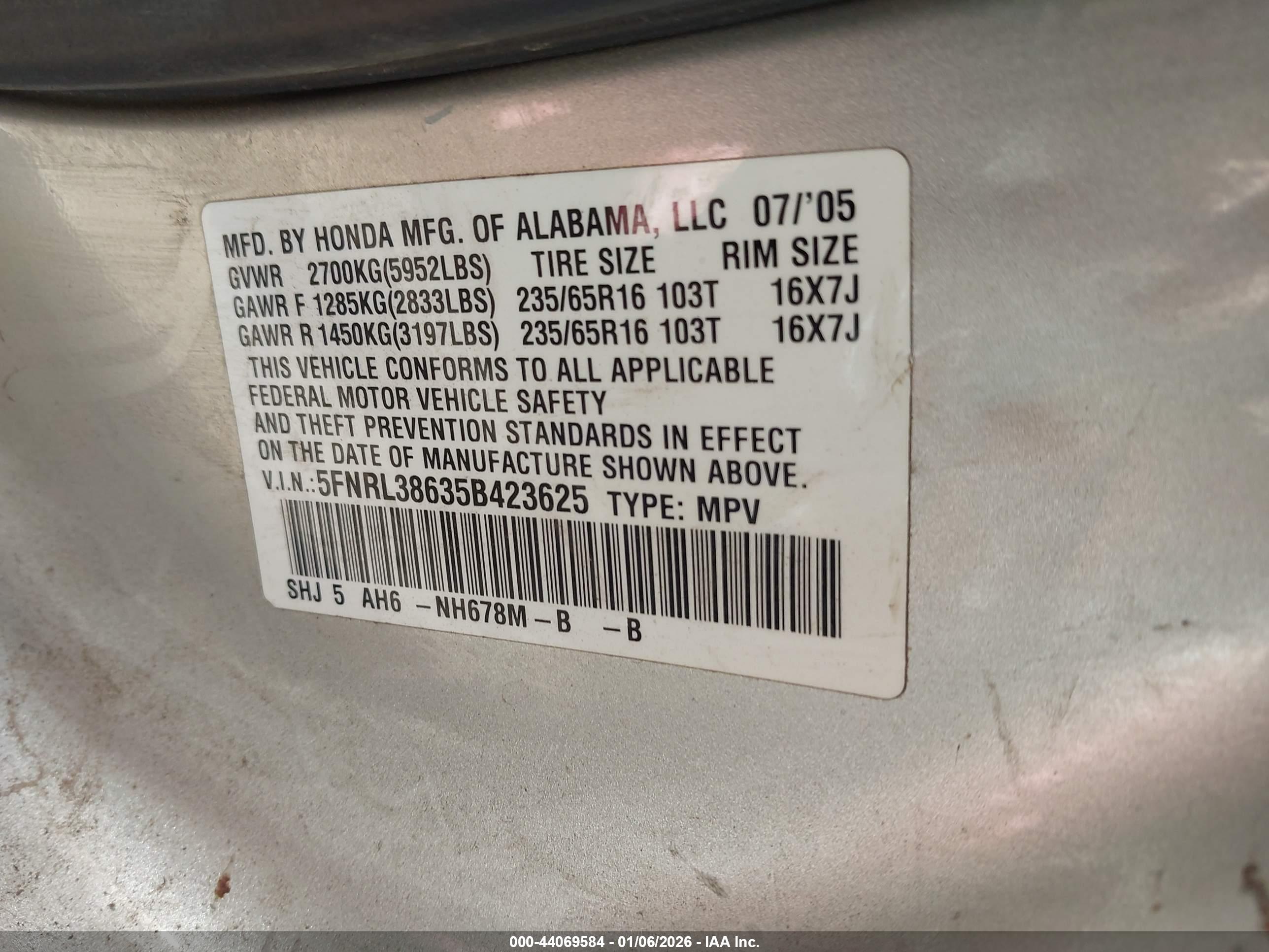 HONDA ODYSSEY image 9