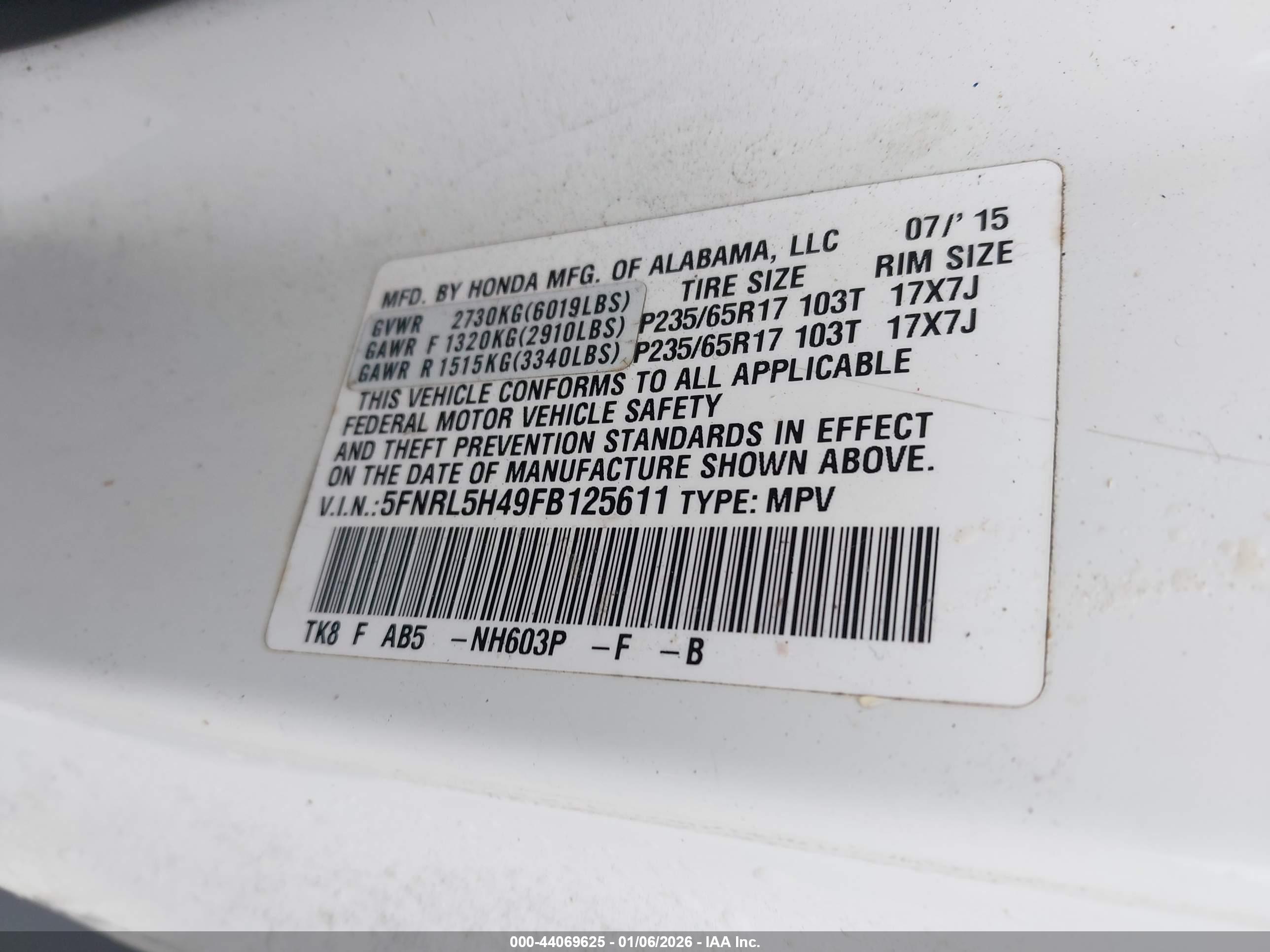 HONDA ODYSSEY image 9