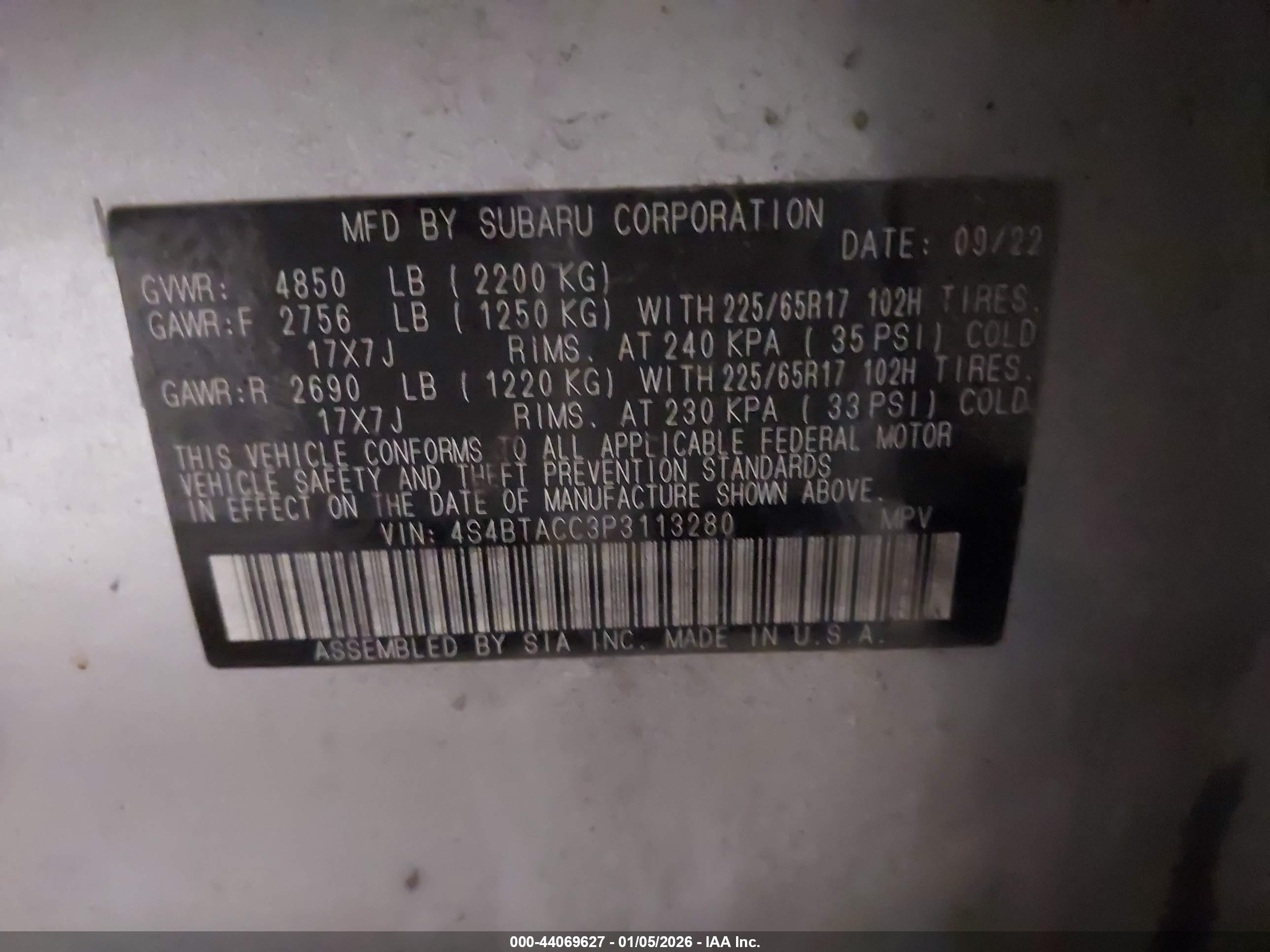SUBARU OUTBACK image 9