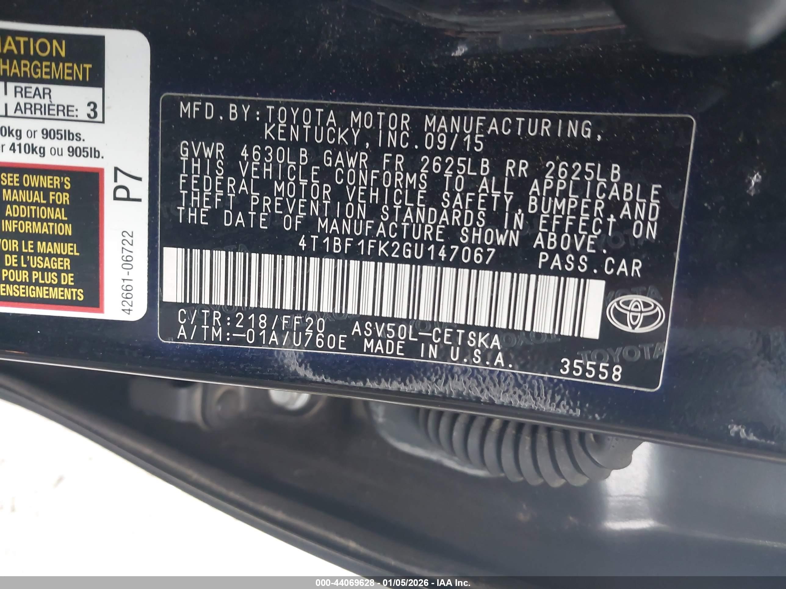 TOYOTA CAMRY image 9