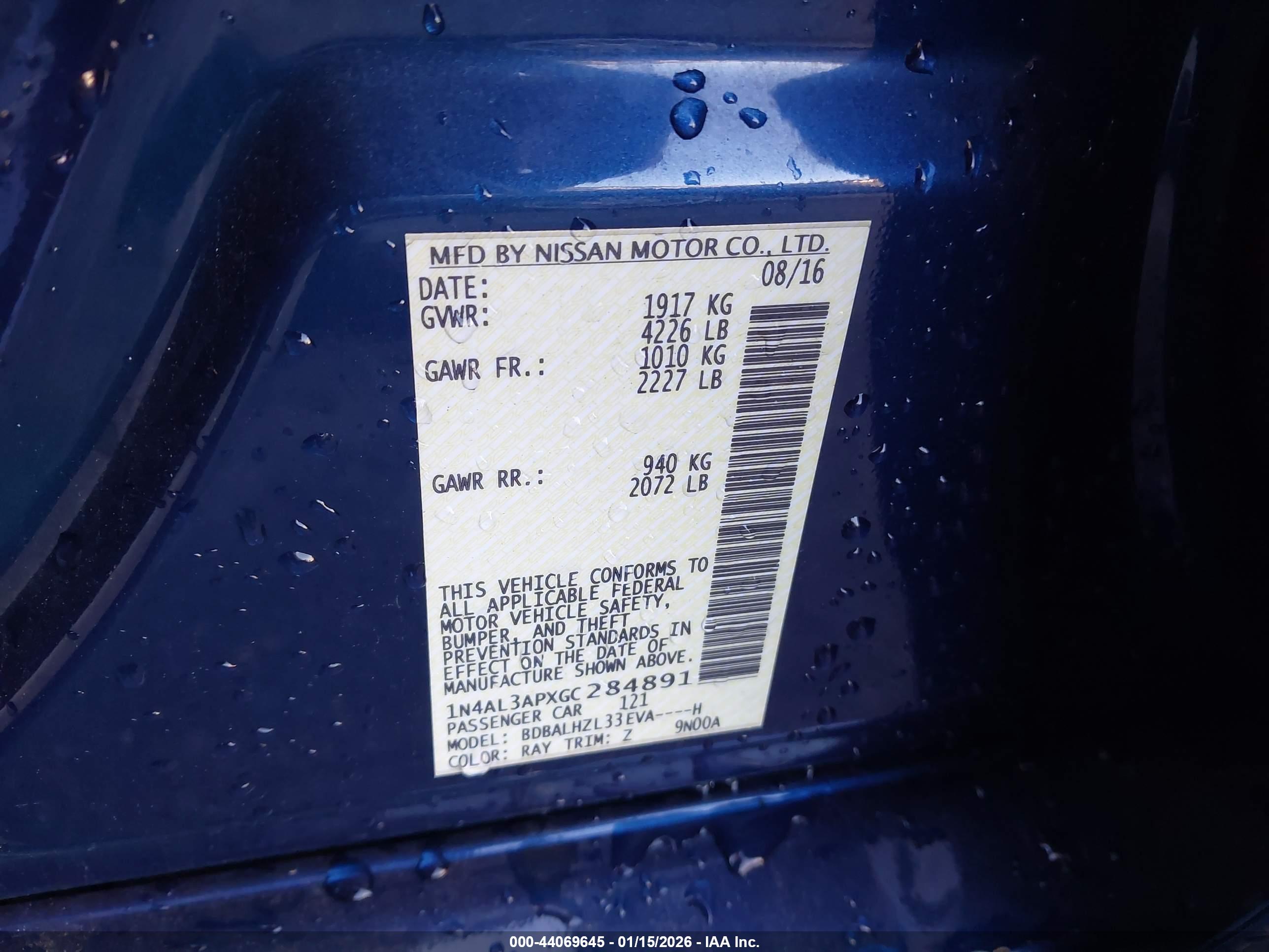 NISSAN ALTIMA image 9
