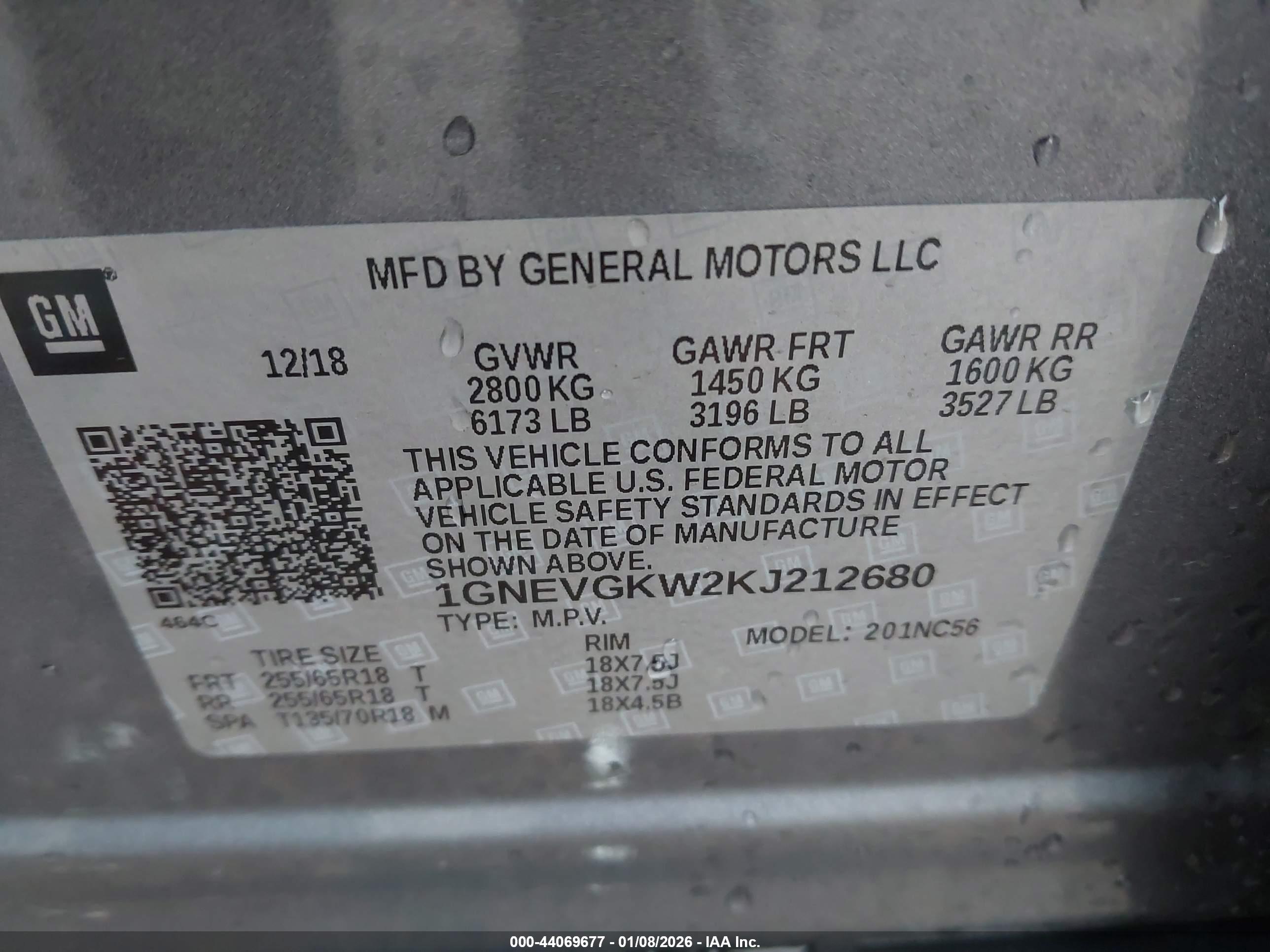 CHEVROLET TRAVERSE image 9
