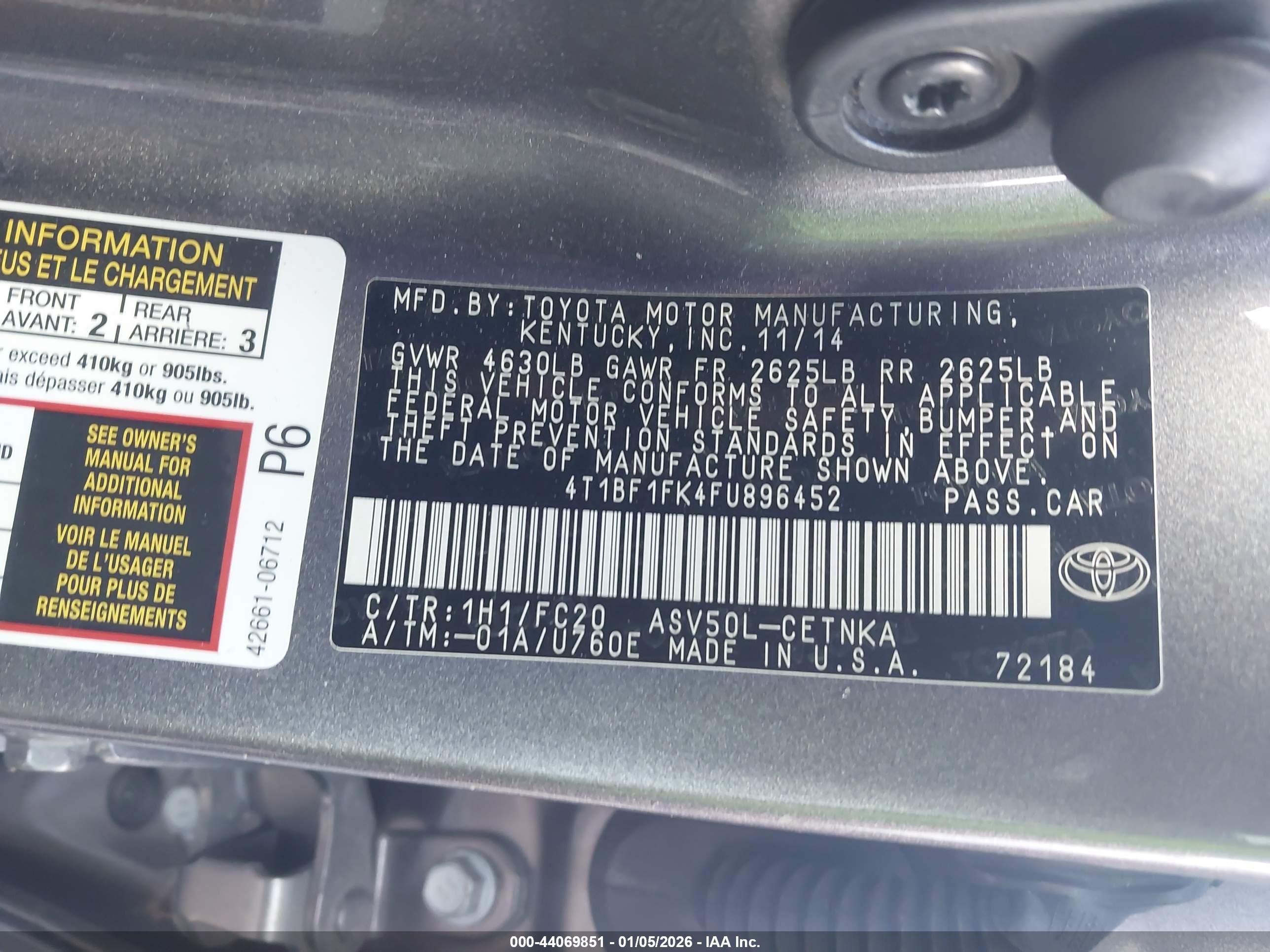 TOYOTA CAMRY image 9