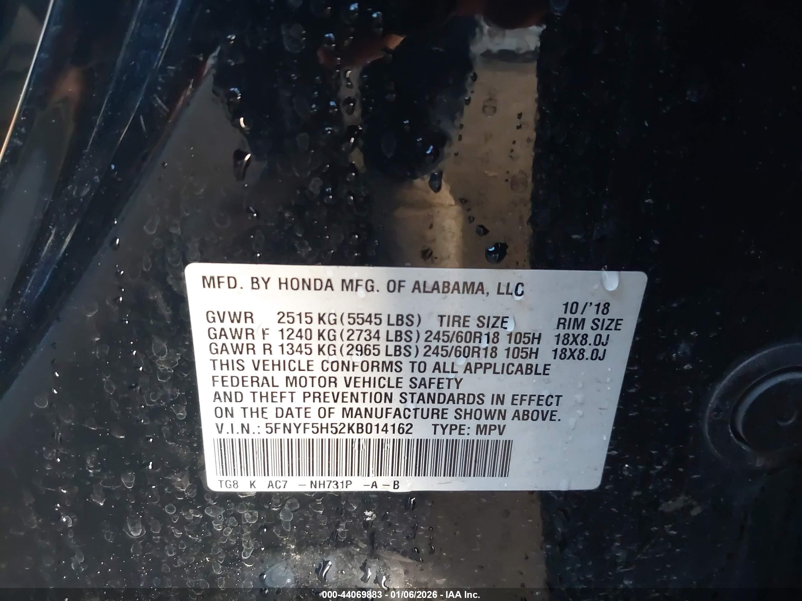 HONDA PILOT image 9