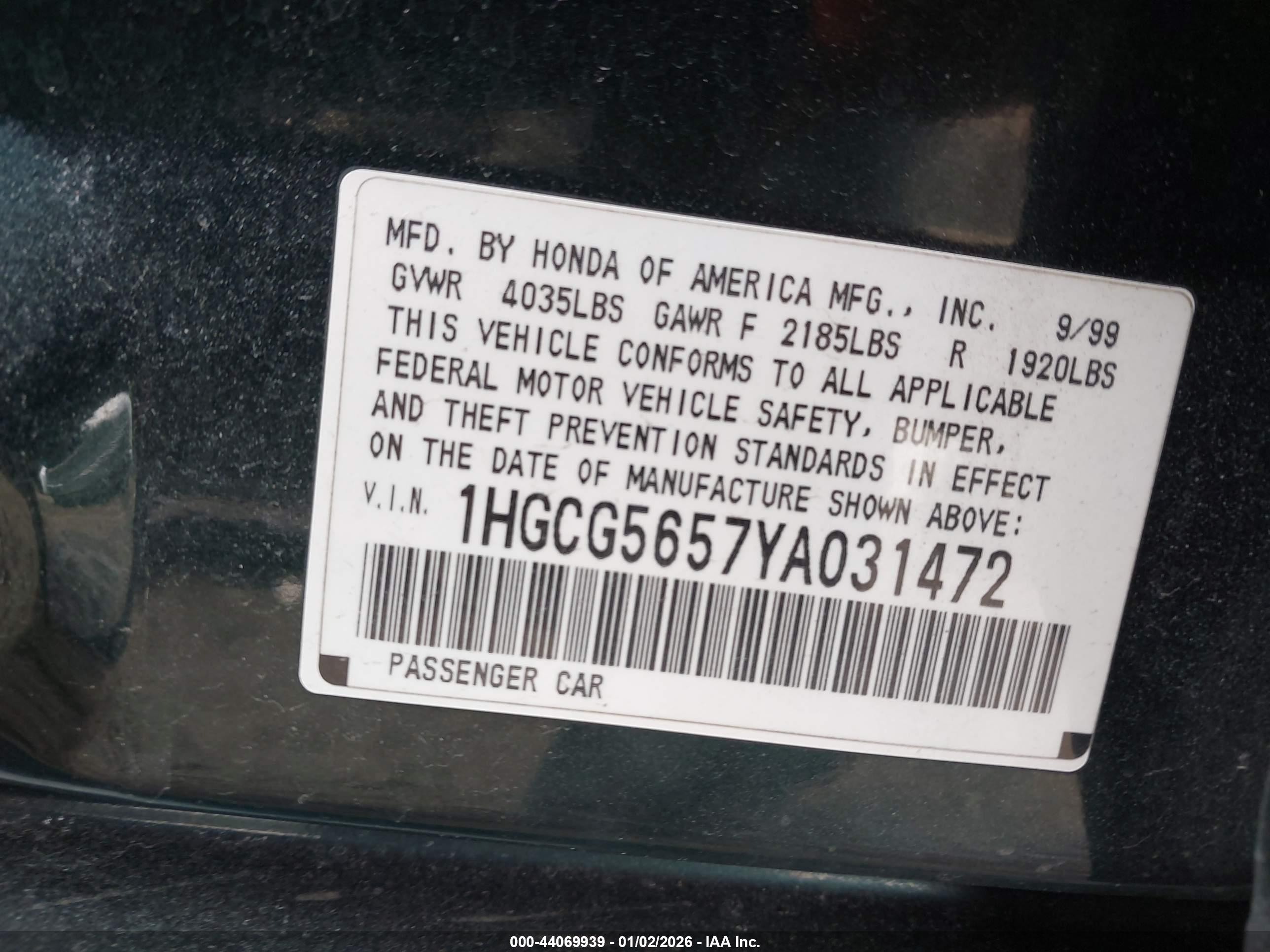 HONDA ACCORD image 9