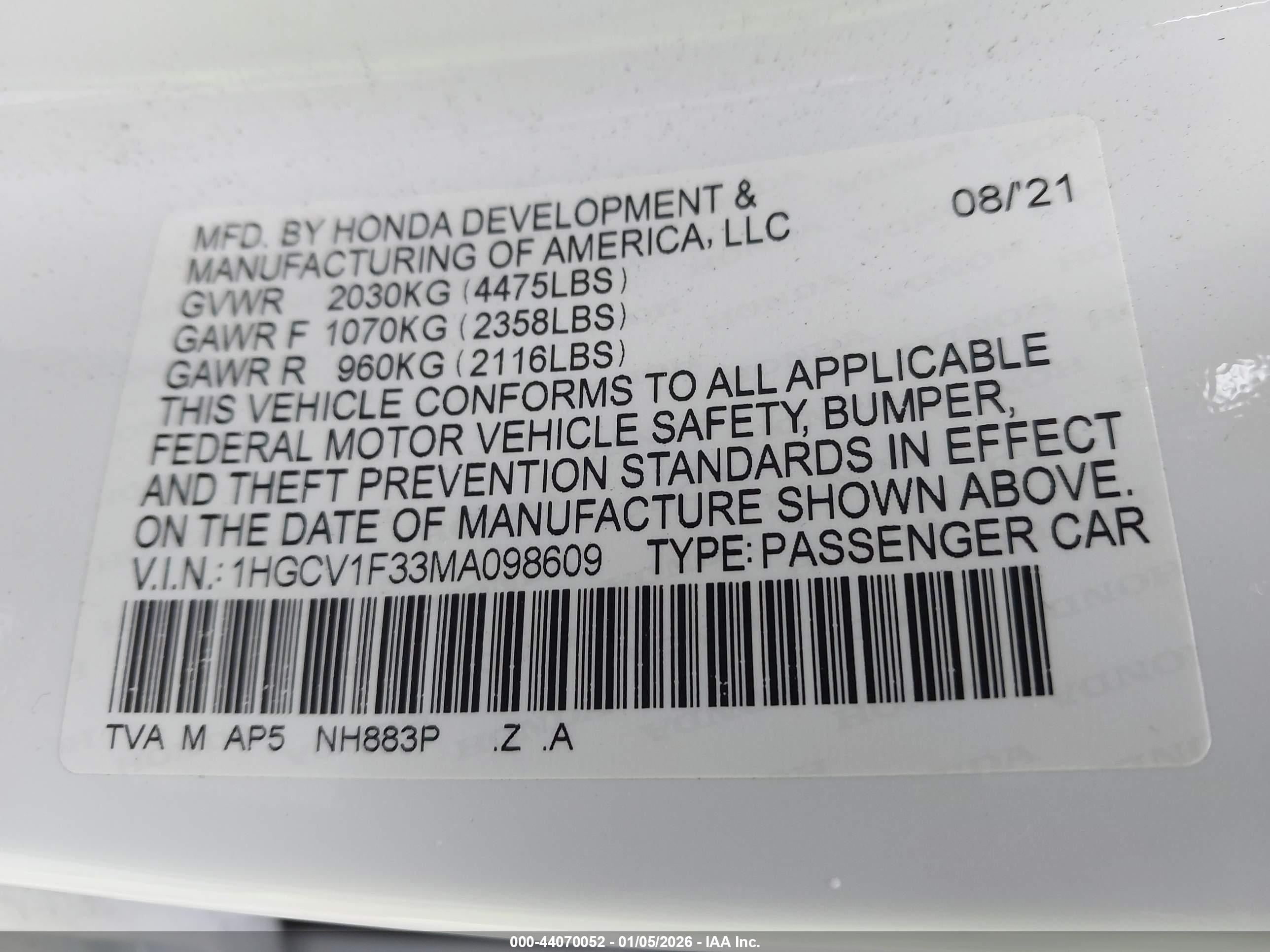 HONDA ACCORD image 9