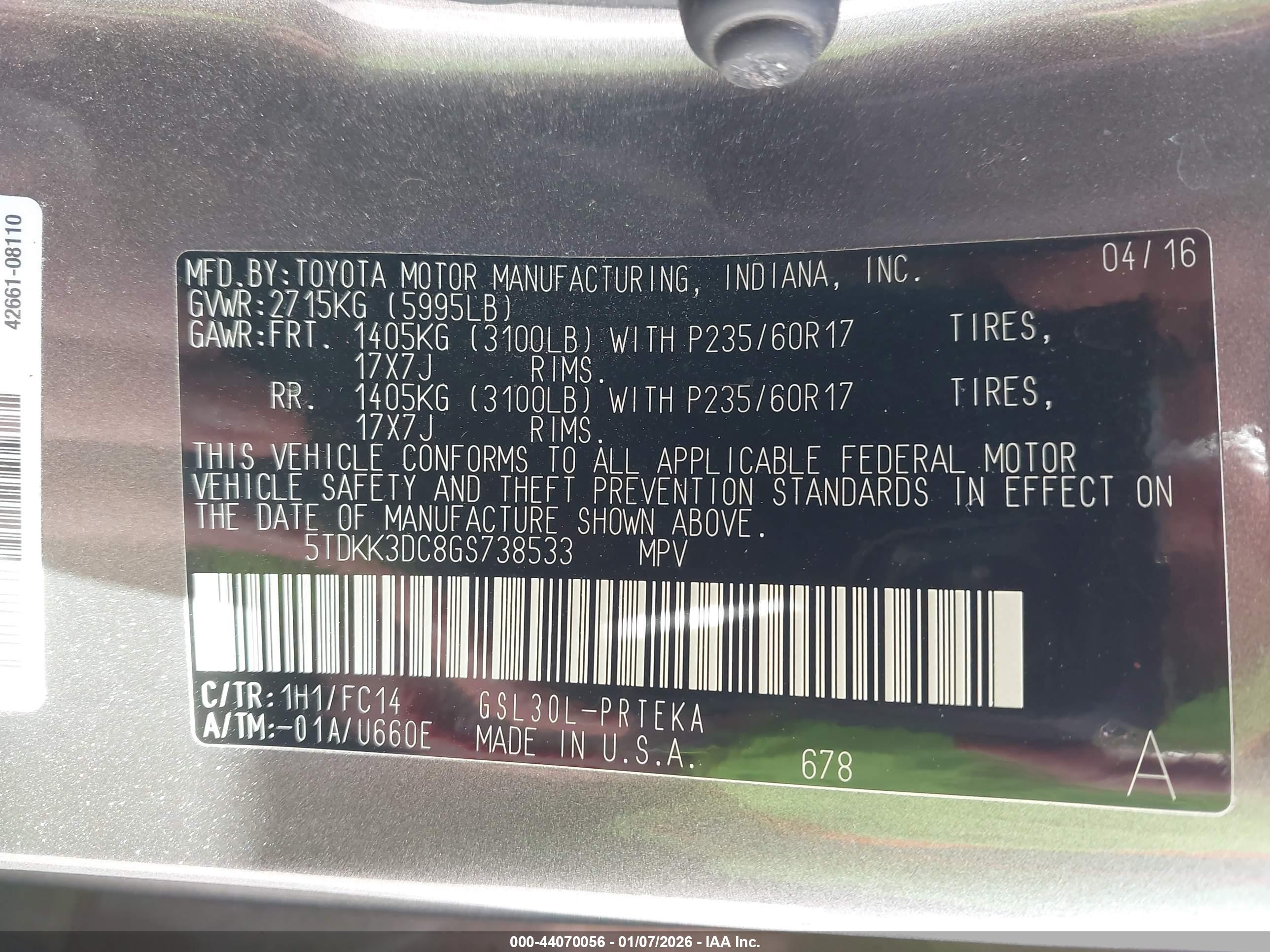 TOYOTA SIENNA image 9