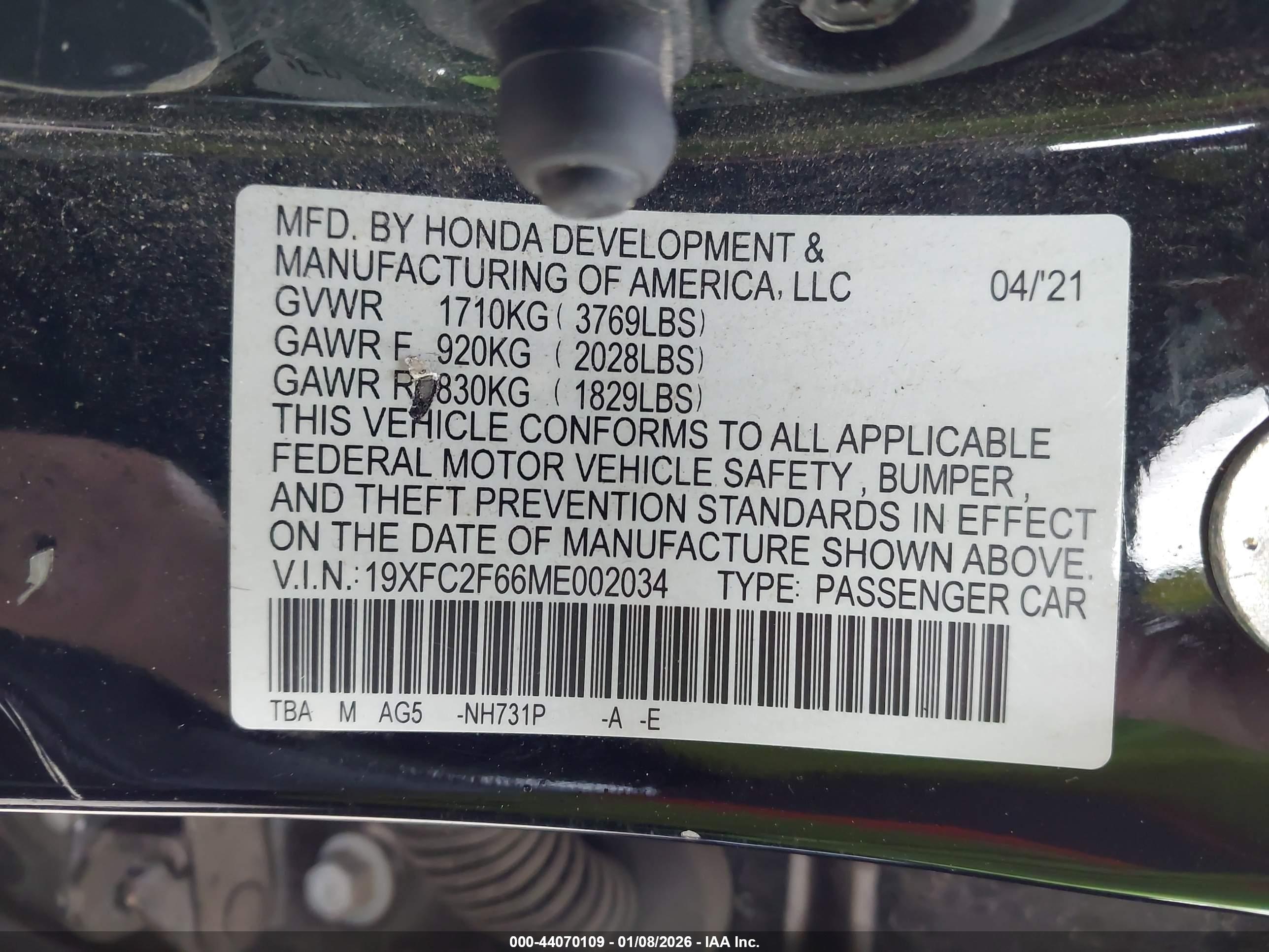 HONDA CIVIC image 9