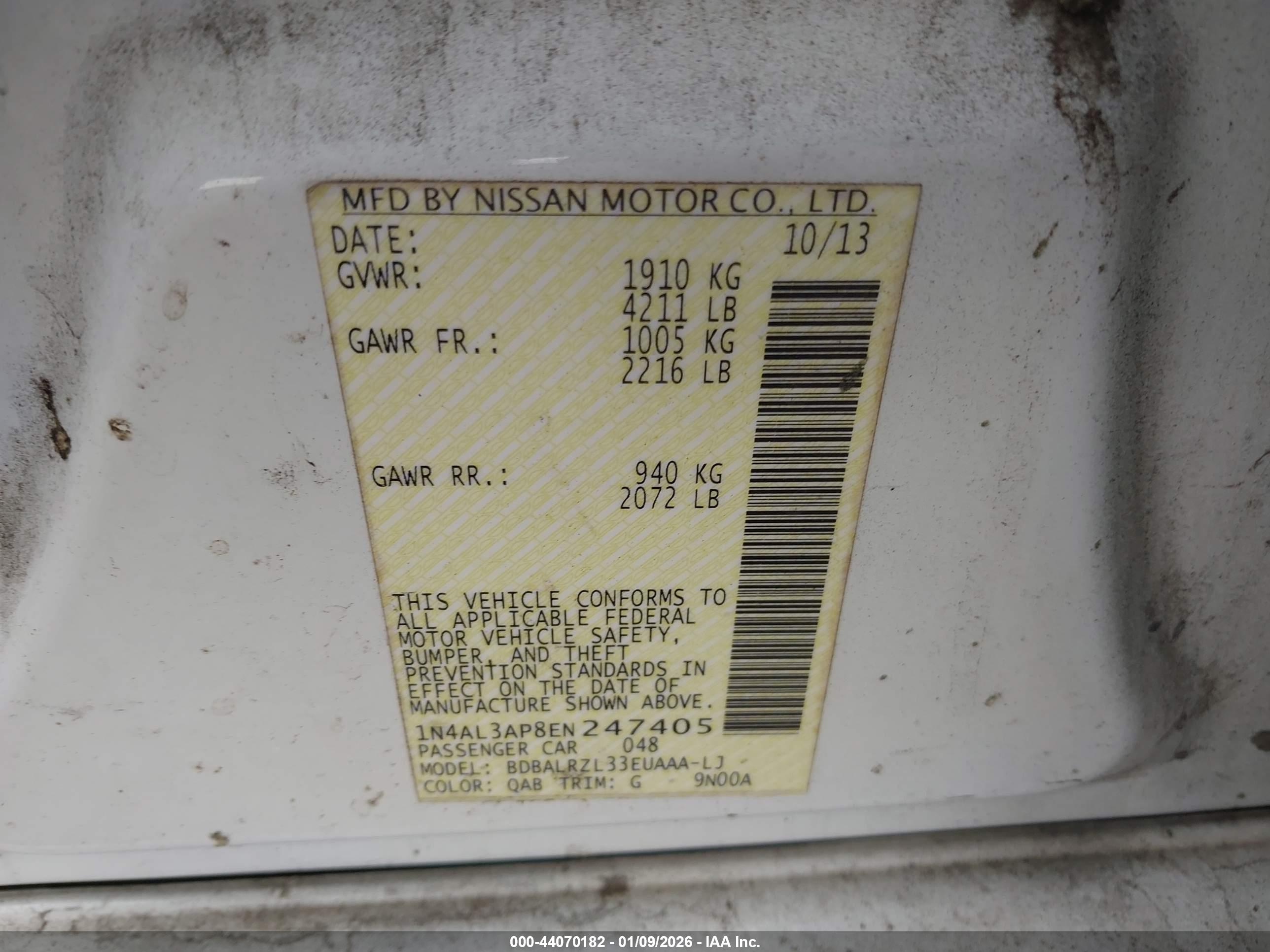 NISSAN ALTIMA image 9