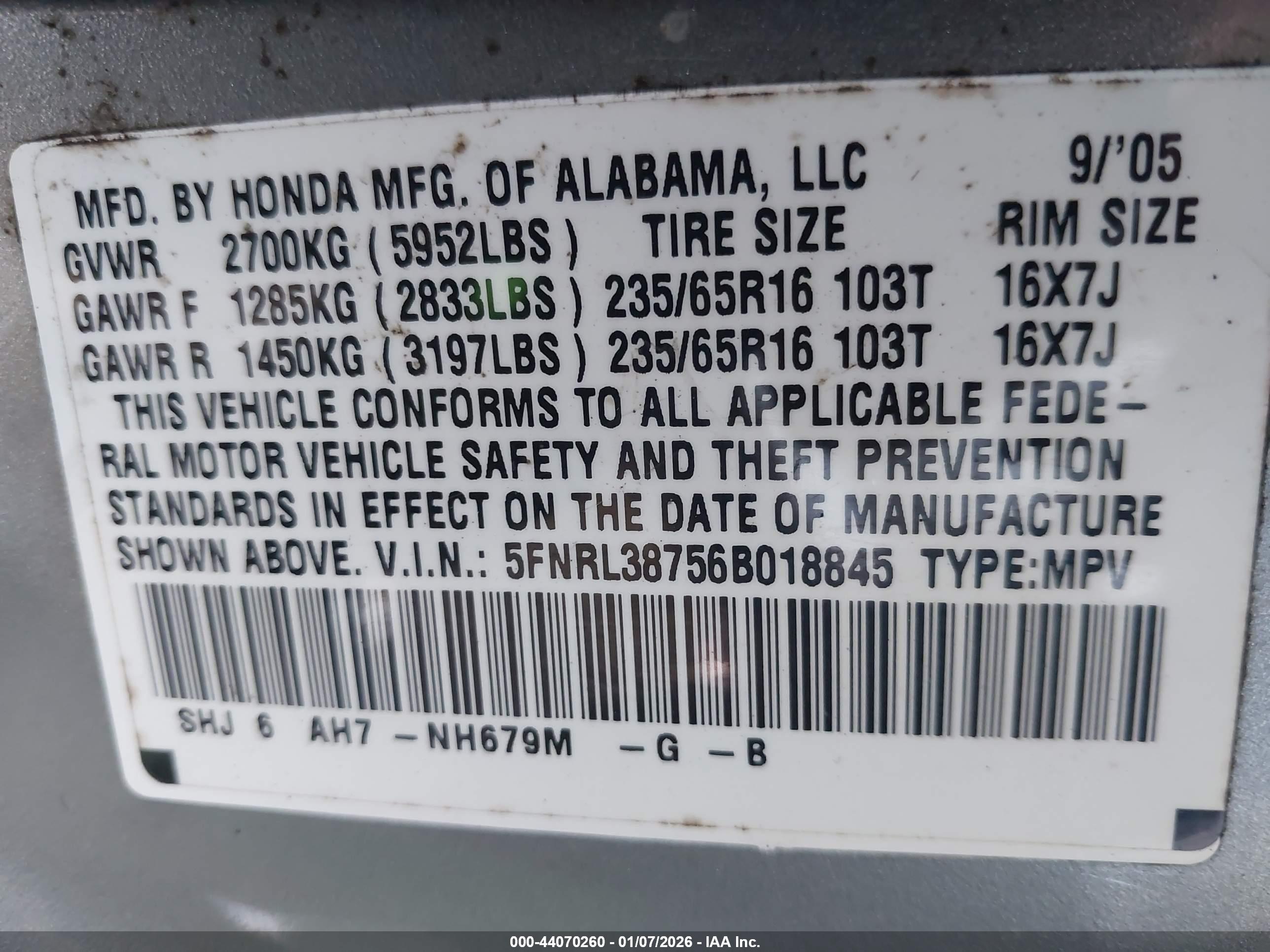 HONDA ODYSSEY image 9
