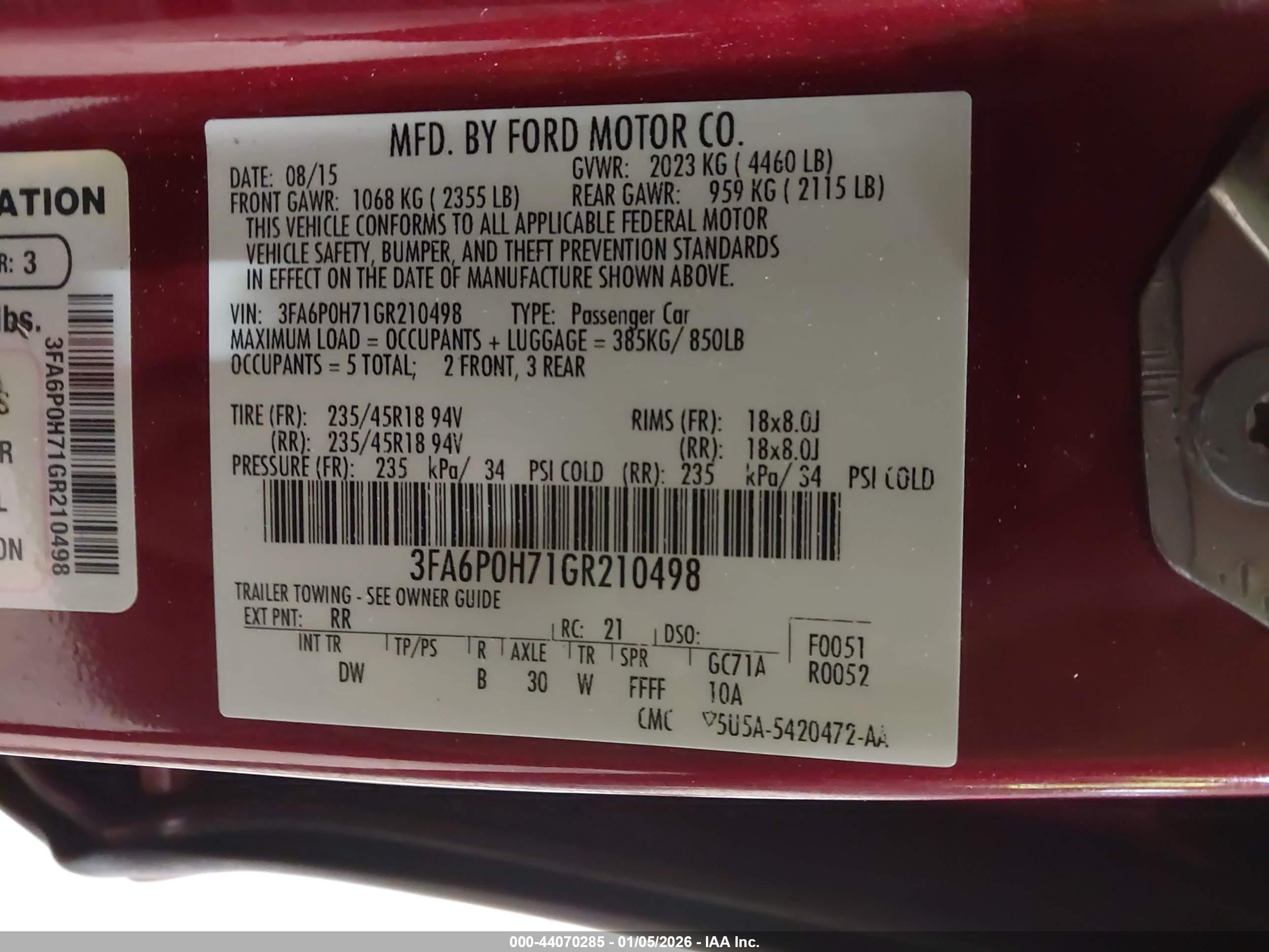 FORD FUSION image 9