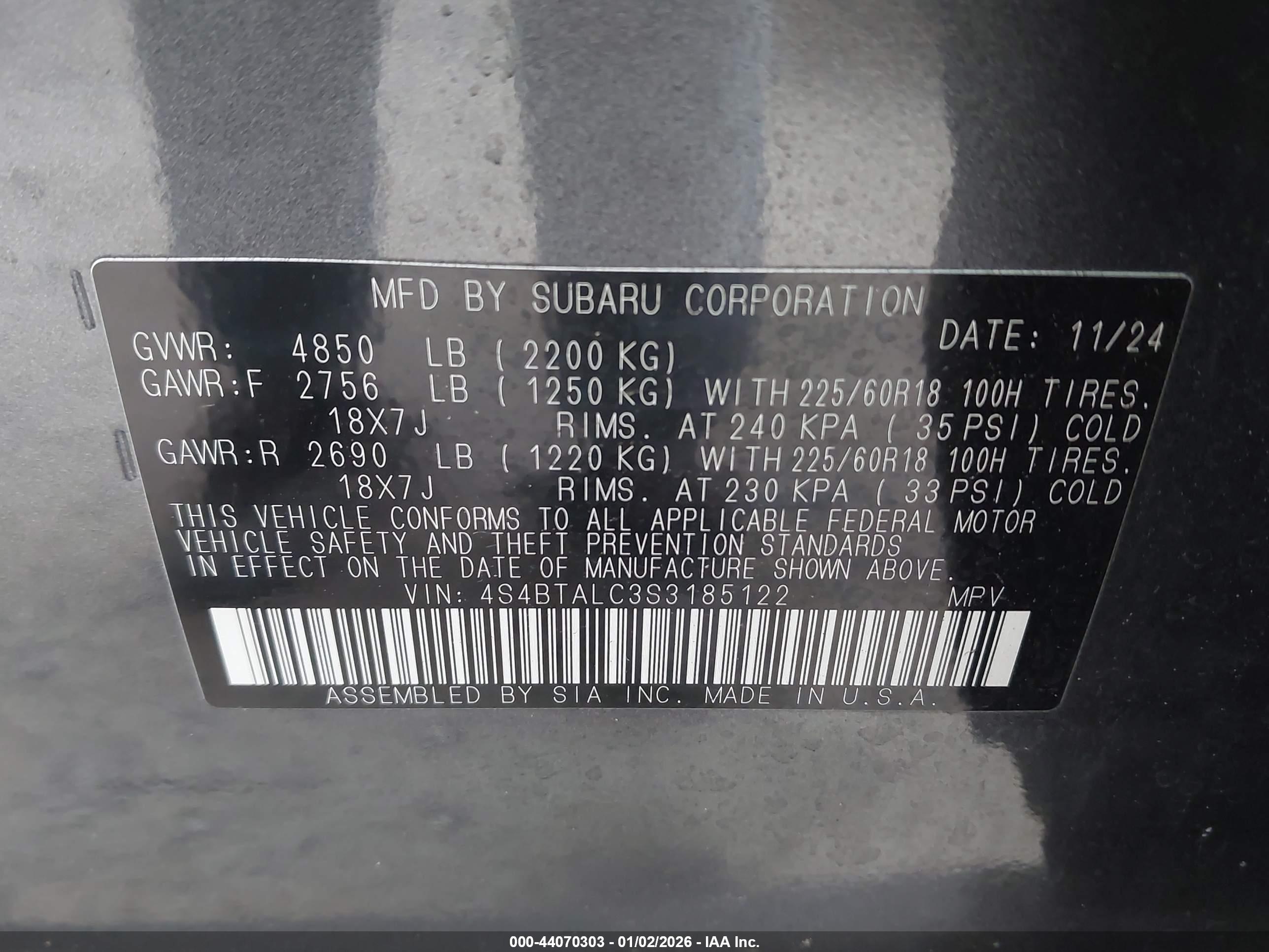 SUBARU OUTBACK image 9