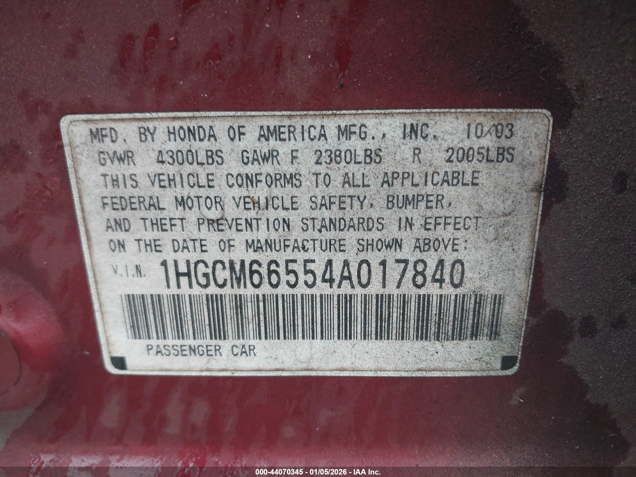 HONDA ACCORD image 9