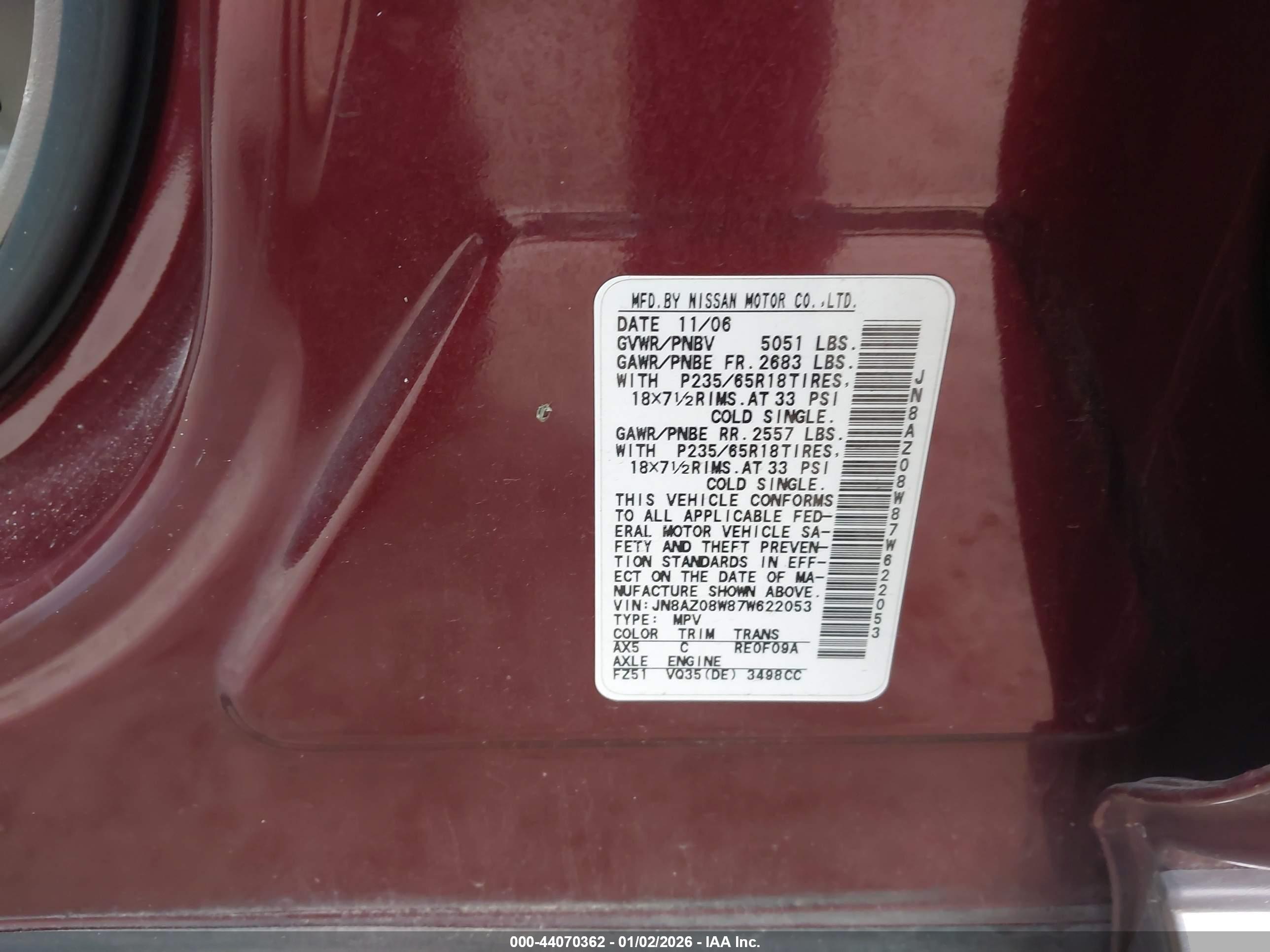 NISSAN MURANO image 9