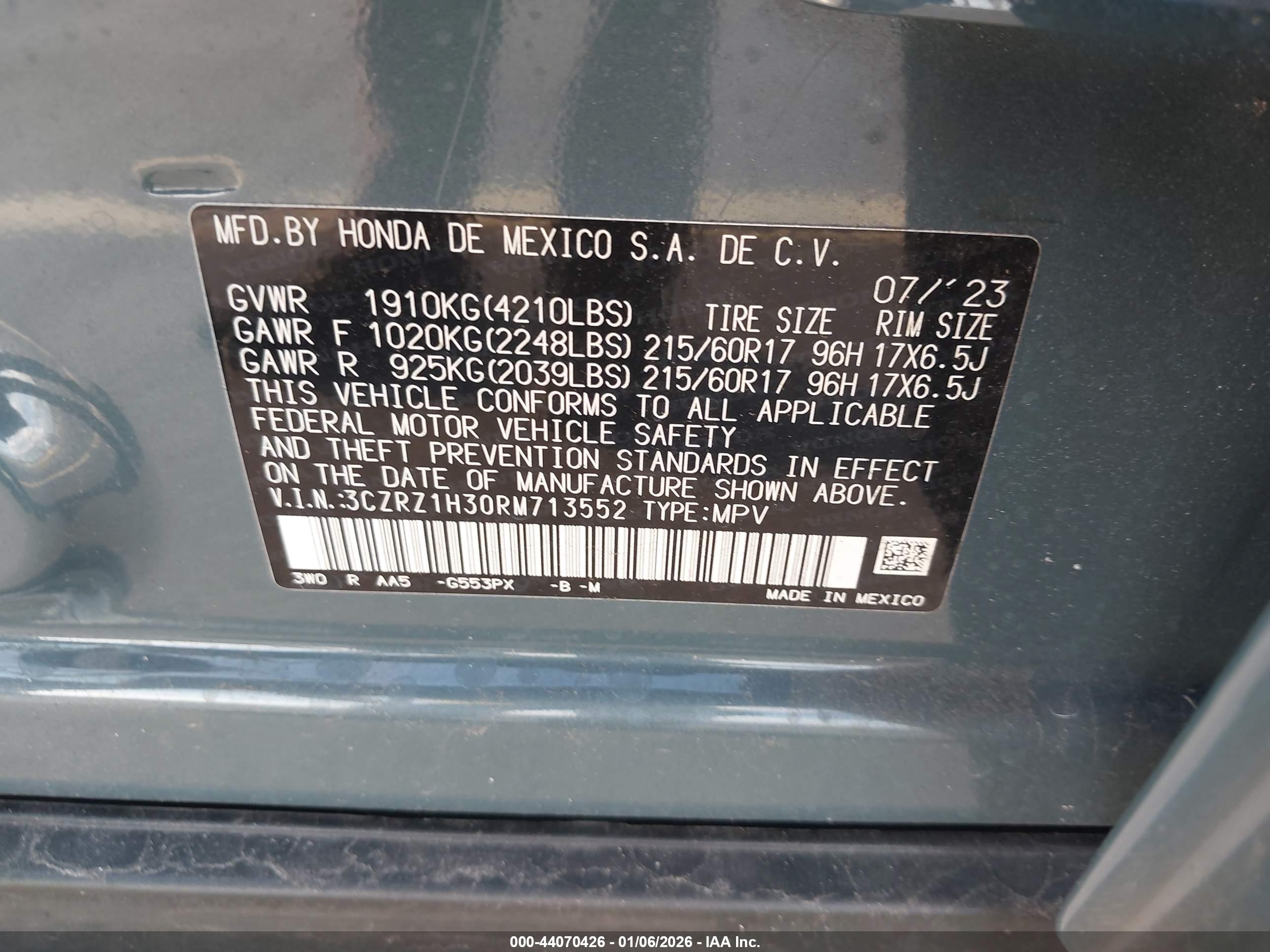 HONDA HR-V image 9