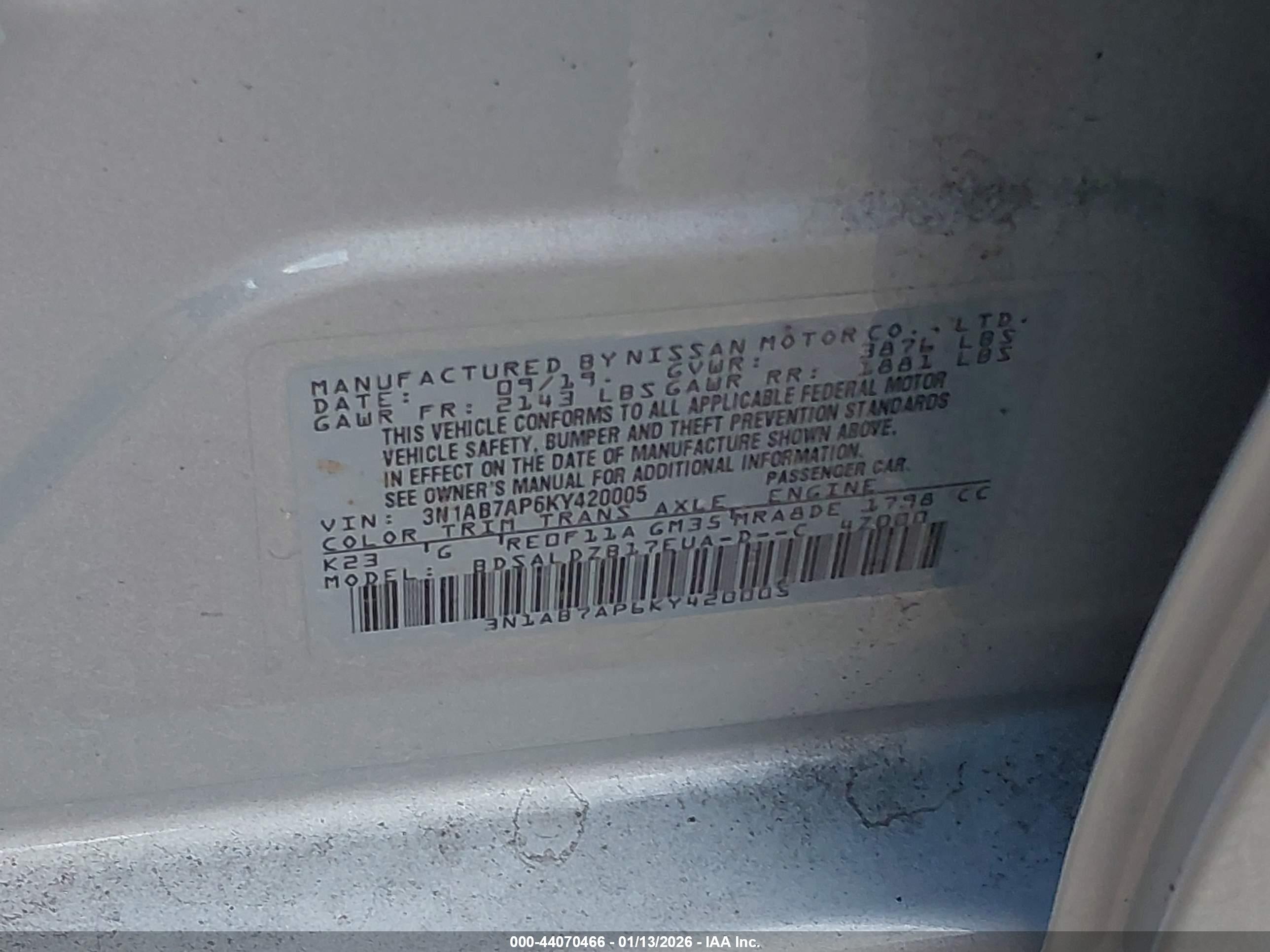 NISSAN SENTRA image 9