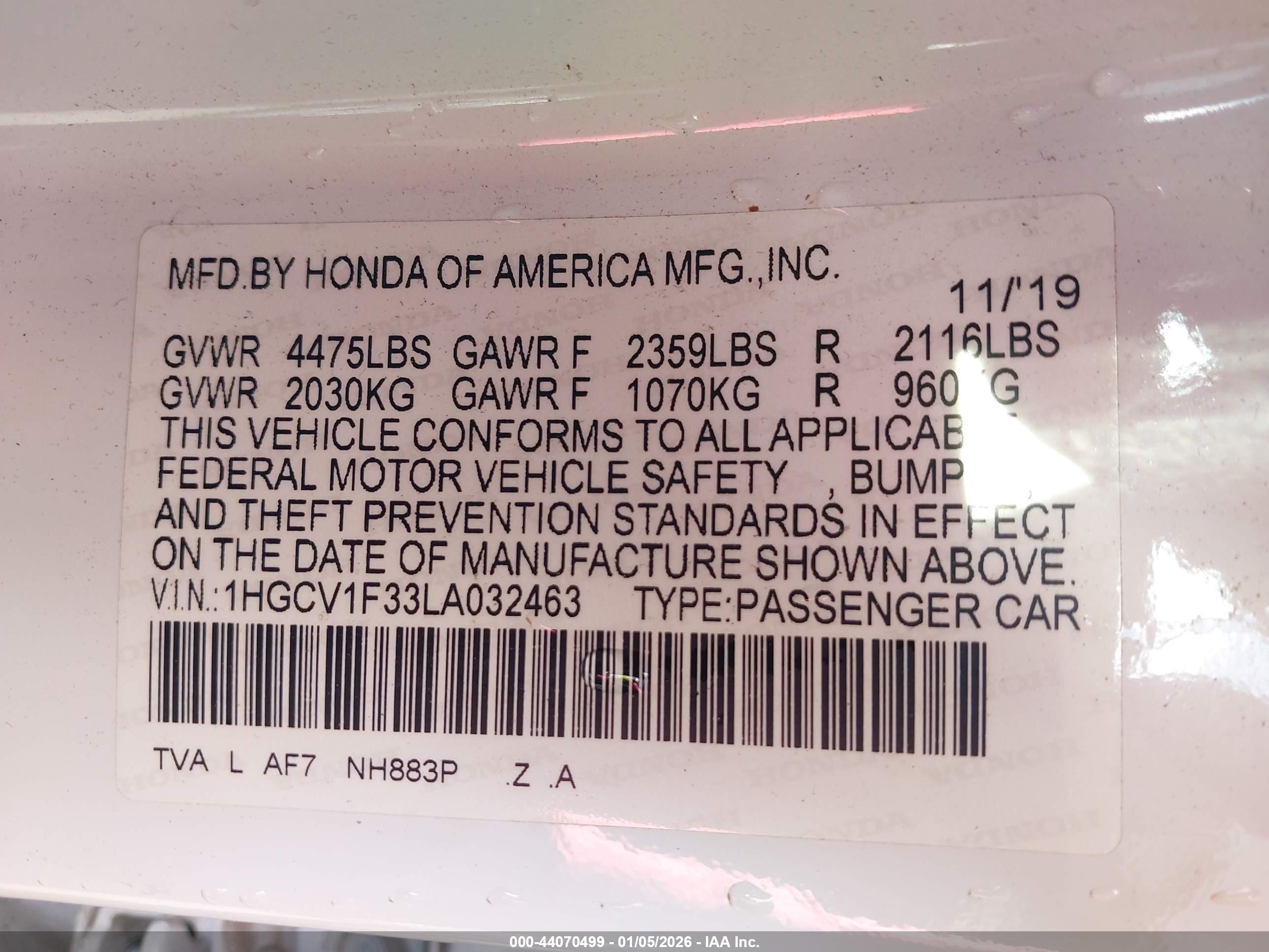 HONDA ACCORD image 9