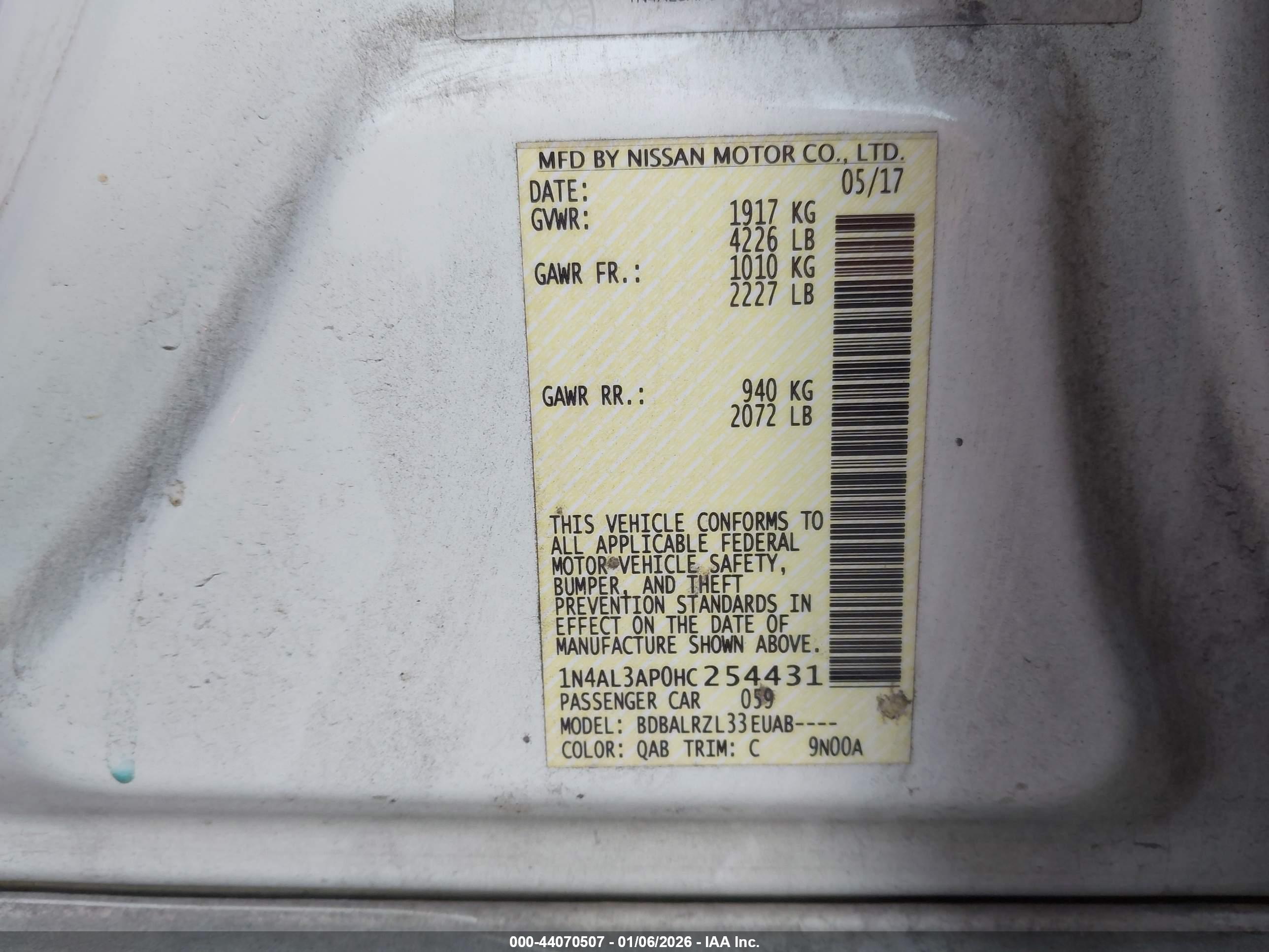 NISSAN ALTIMA image 9