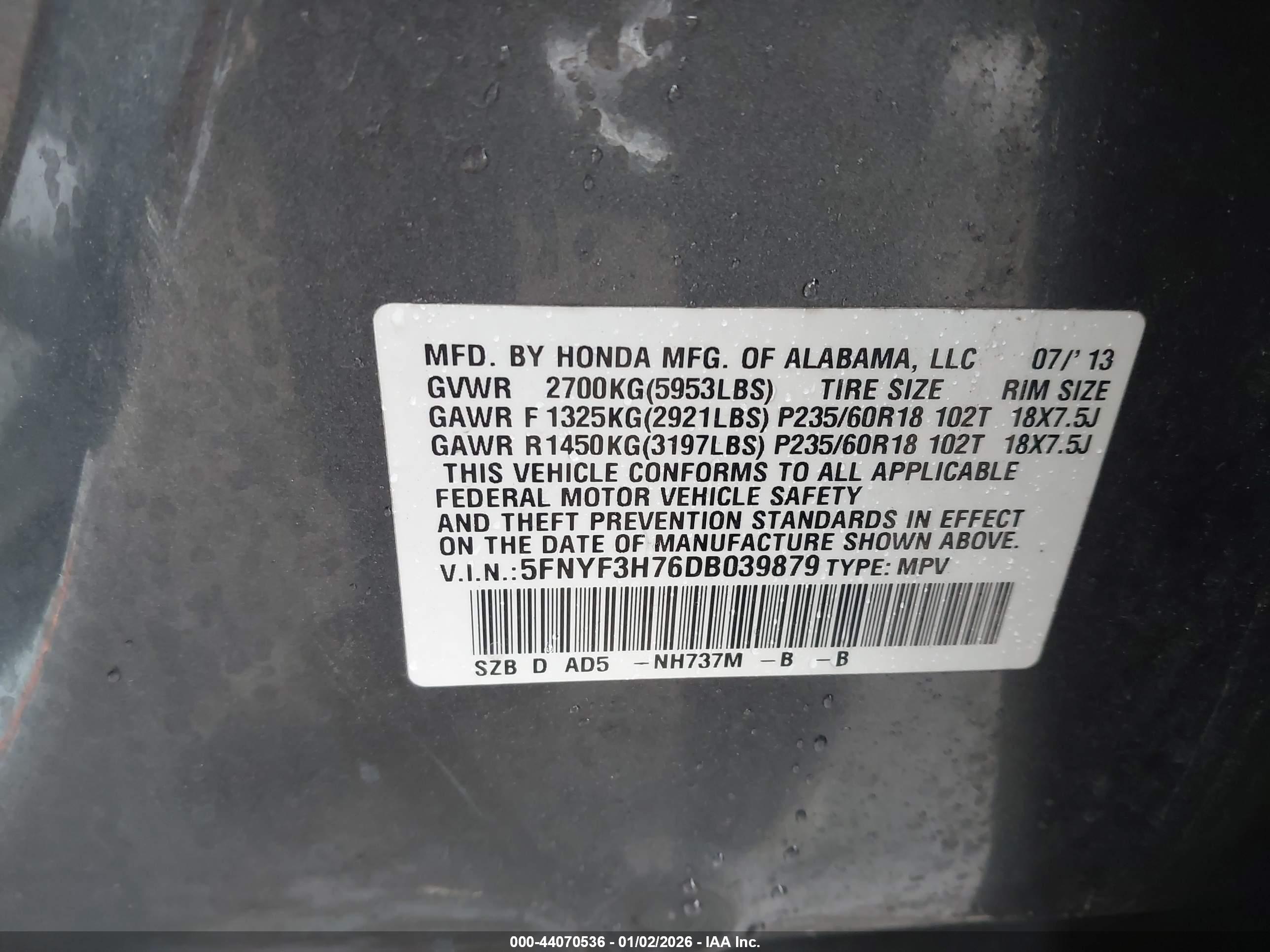 HONDA PILOT image 9