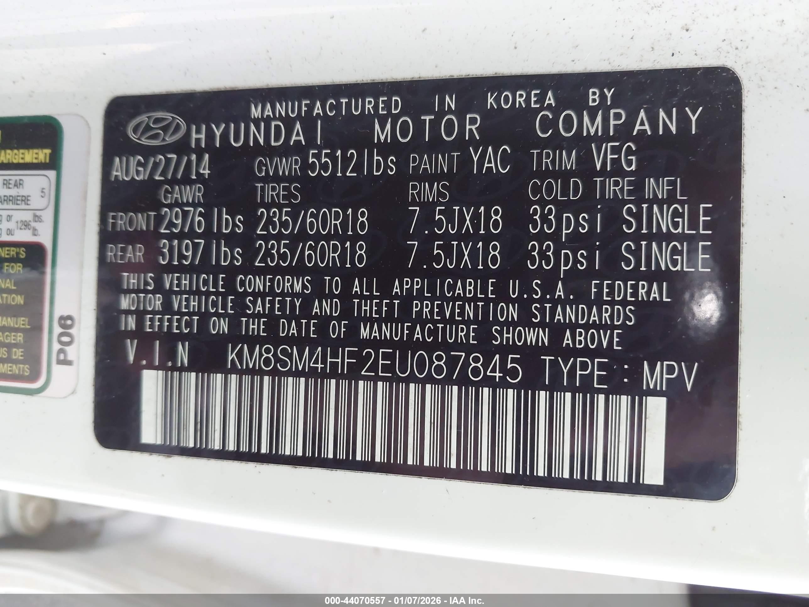 HYUNDAI SANTA image 9