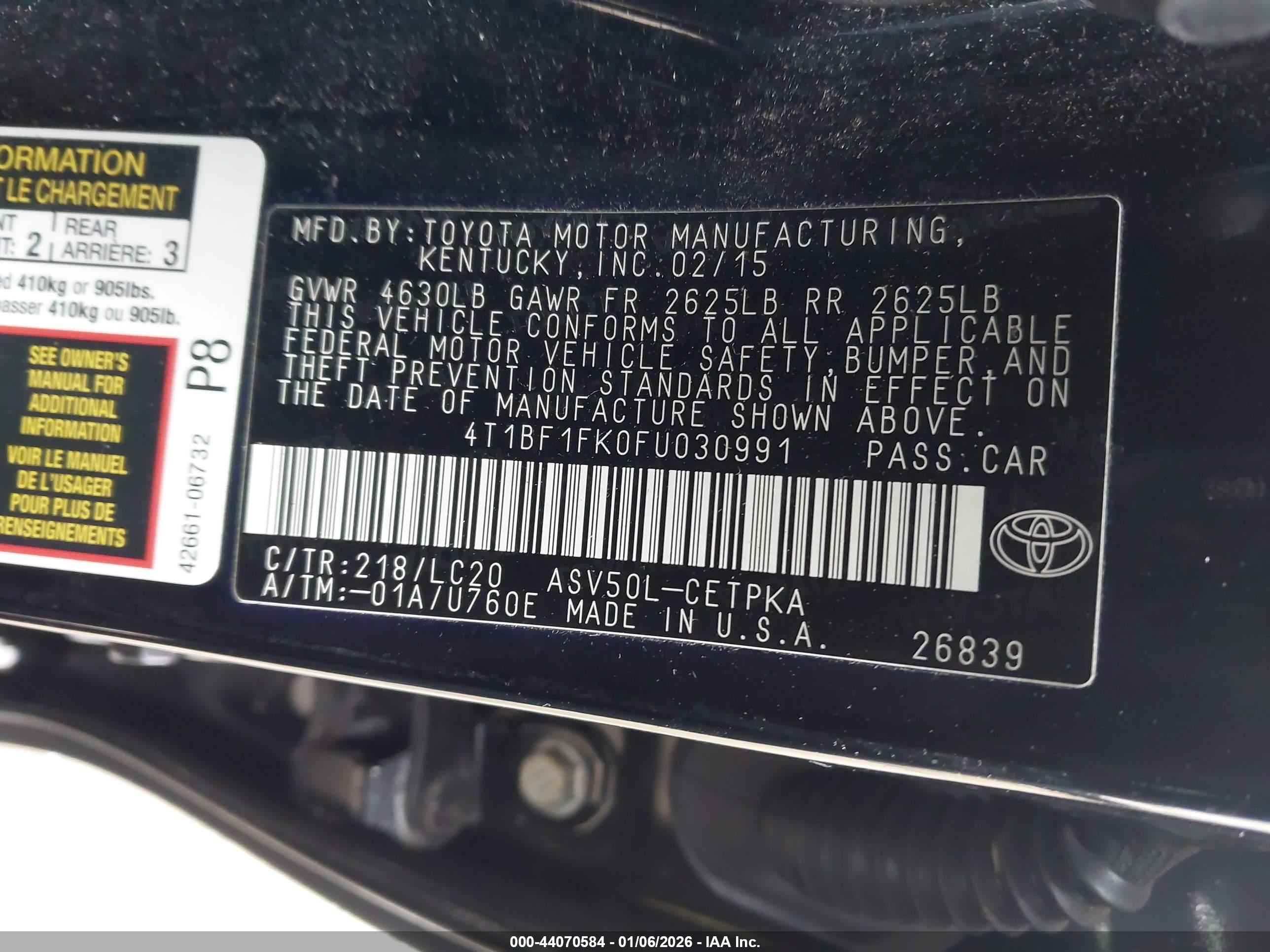 TOYOTA CAMRY image 9